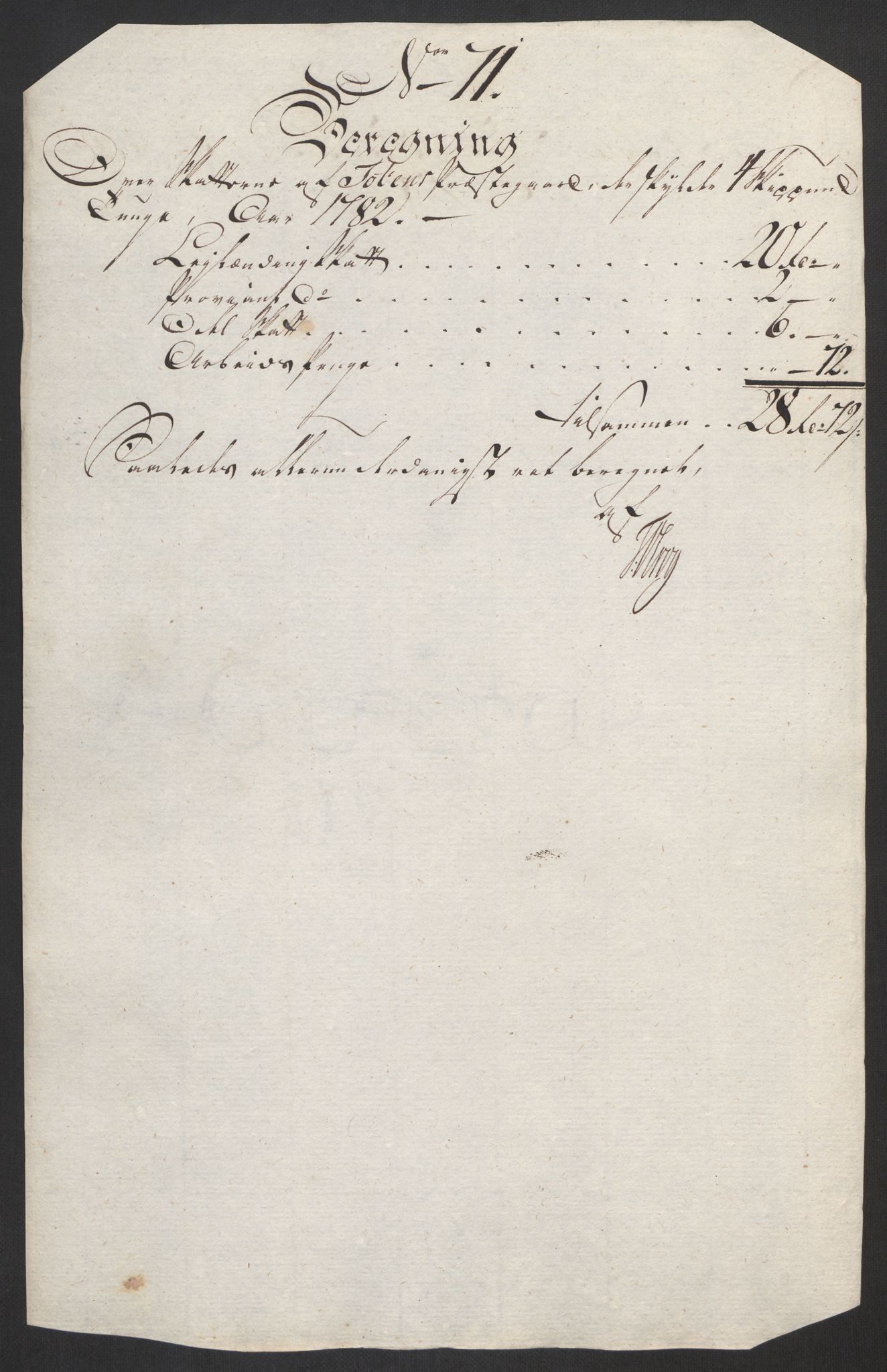 Rentekammeret inntil 1814, Reviderte regnskaper, Fogderegnskap, AV/RA-EA-4092/R19/L1369: Fogderegnskap Toten, Hadeland og Vardal, 1782, p. 251