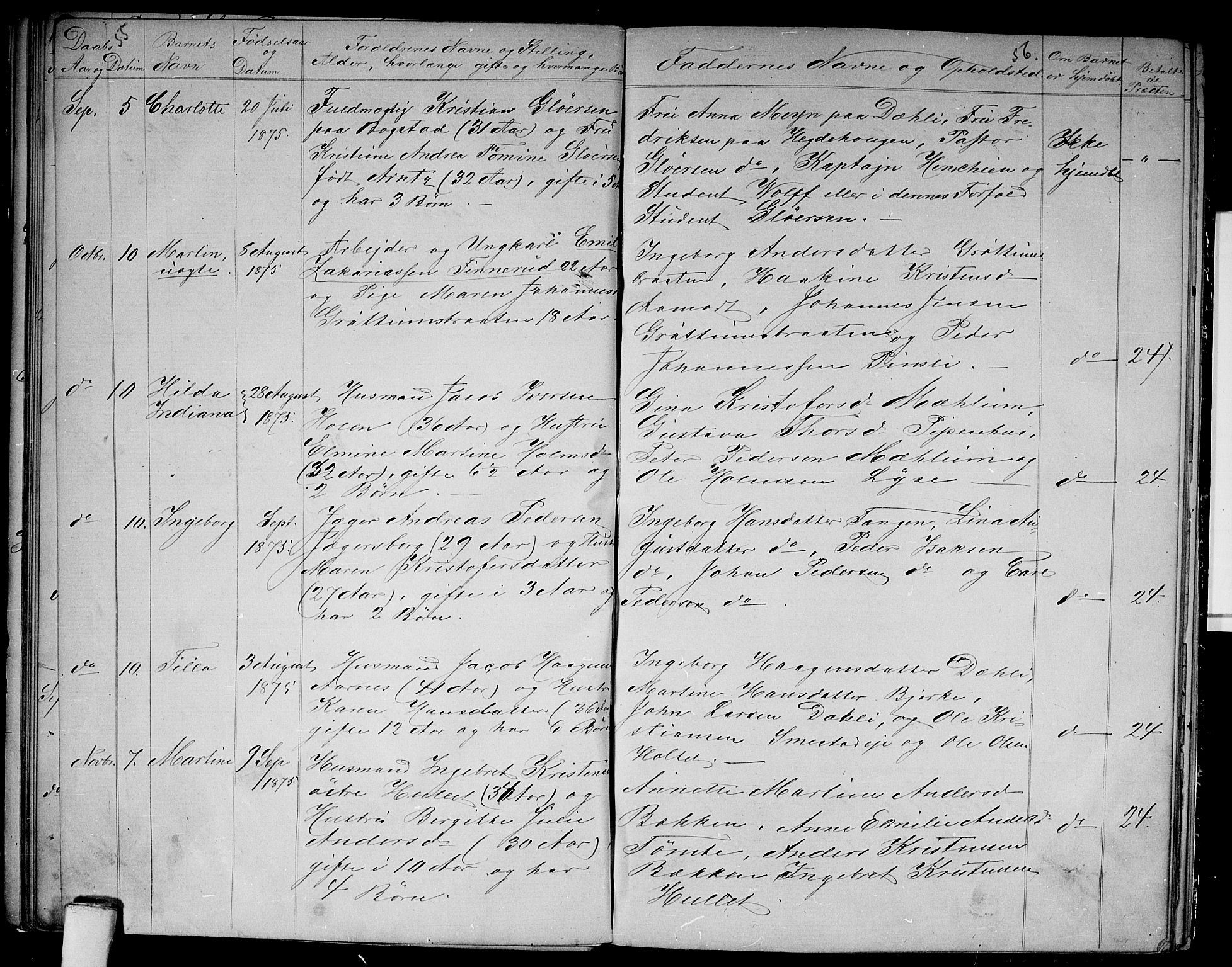 Vestre Aker prestekontor Kirkebøker, AV/SAO-A-10025/G/Gb/L0001: Parish register (copy) no. II 1, 1865-1881, p. 55-56