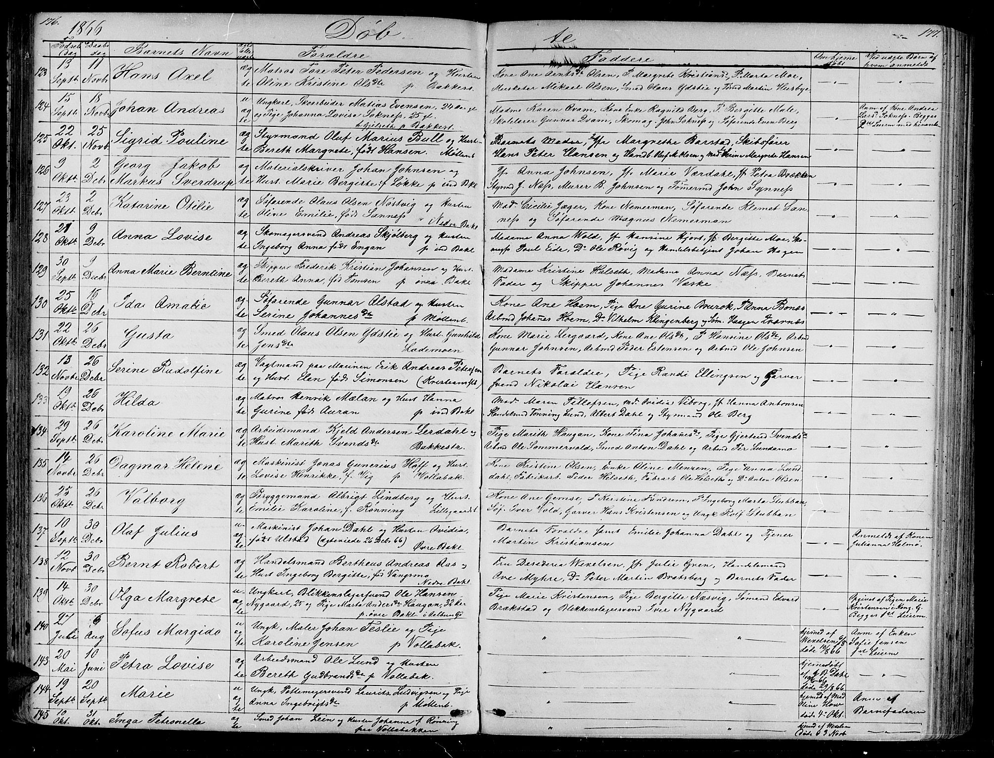 Ministerialprotokoller, klokkerbøker og fødselsregistre - Sør-Trøndelag, SAT/A-1456/604/L0219: Parish register (copy) no. 604C02, 1851-1869, p. 176-177