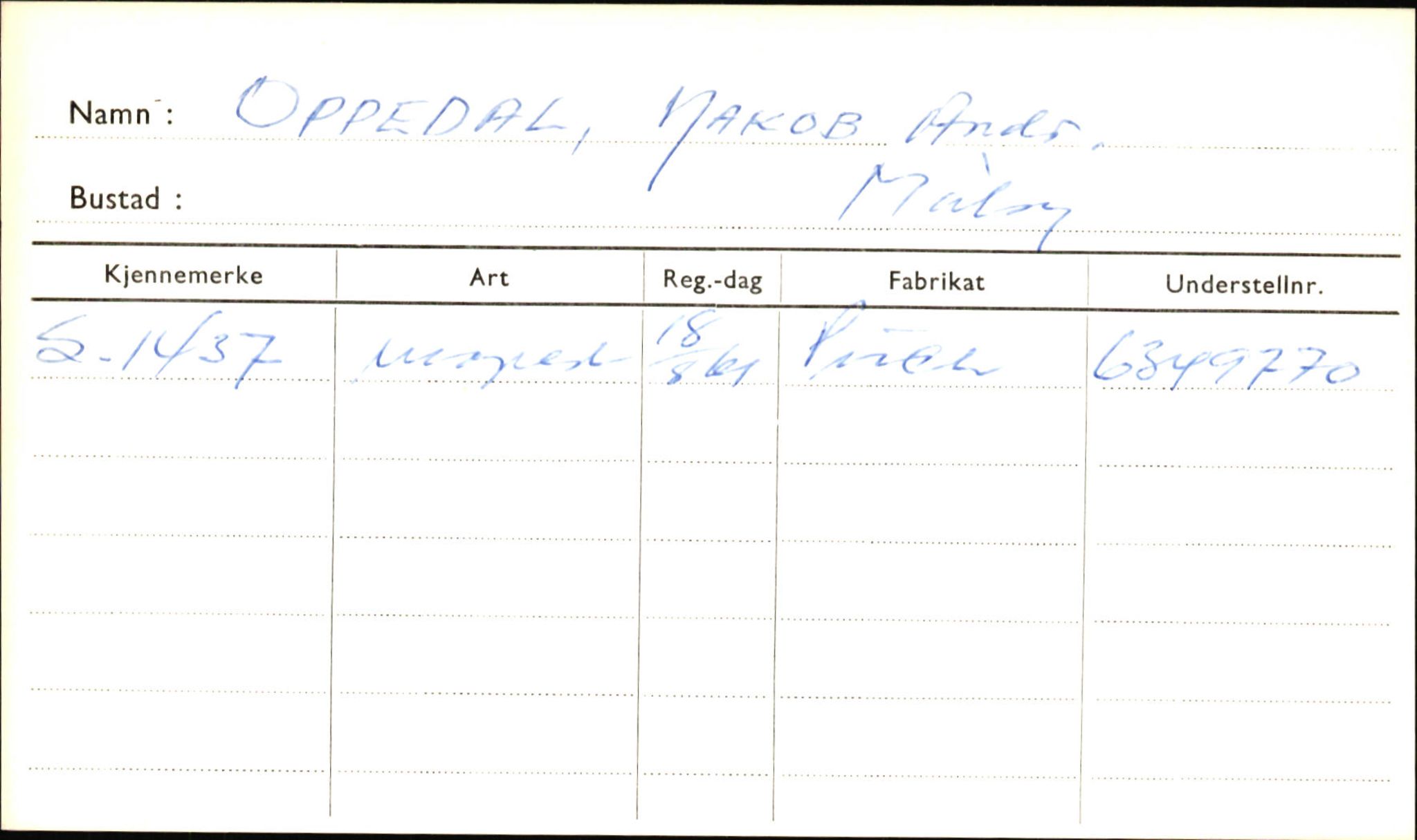 Statens vegvesen, Sogn og Fjordane vegkontor, AV/SAB-A-5301/4/F/L0001D: Eigarregister Fjordane til 1.6.1961, 1930-1961, p. 1102