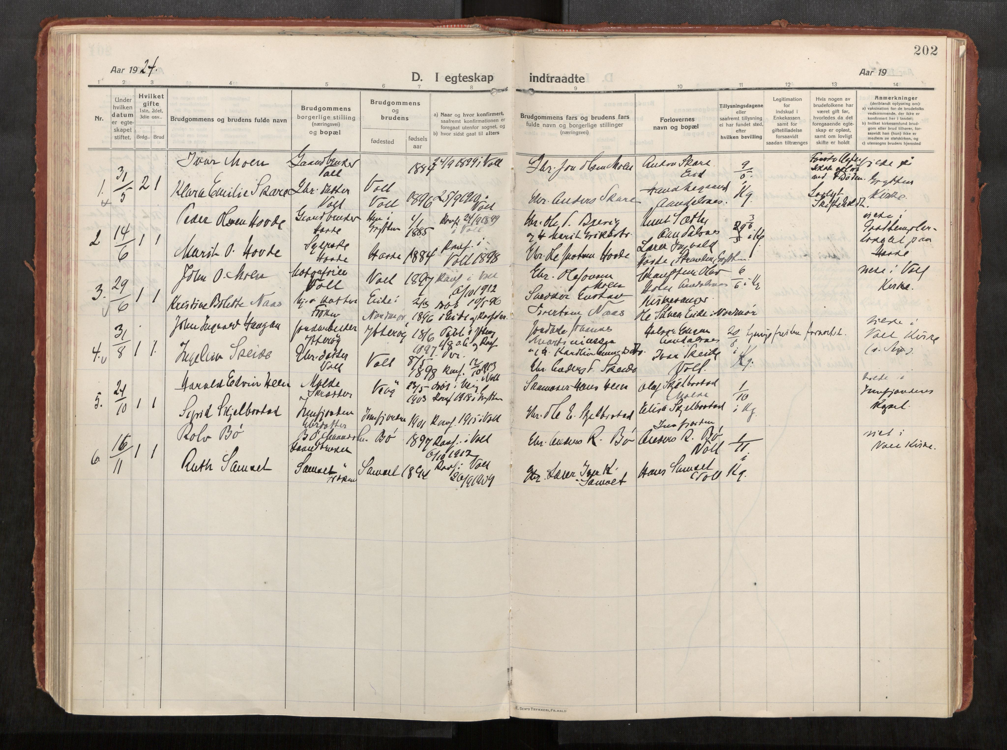 Eid sokneprestkontor, AV/SAT-A-1254: Parish register (official) no. 543A04, 1916-1956, p. 202