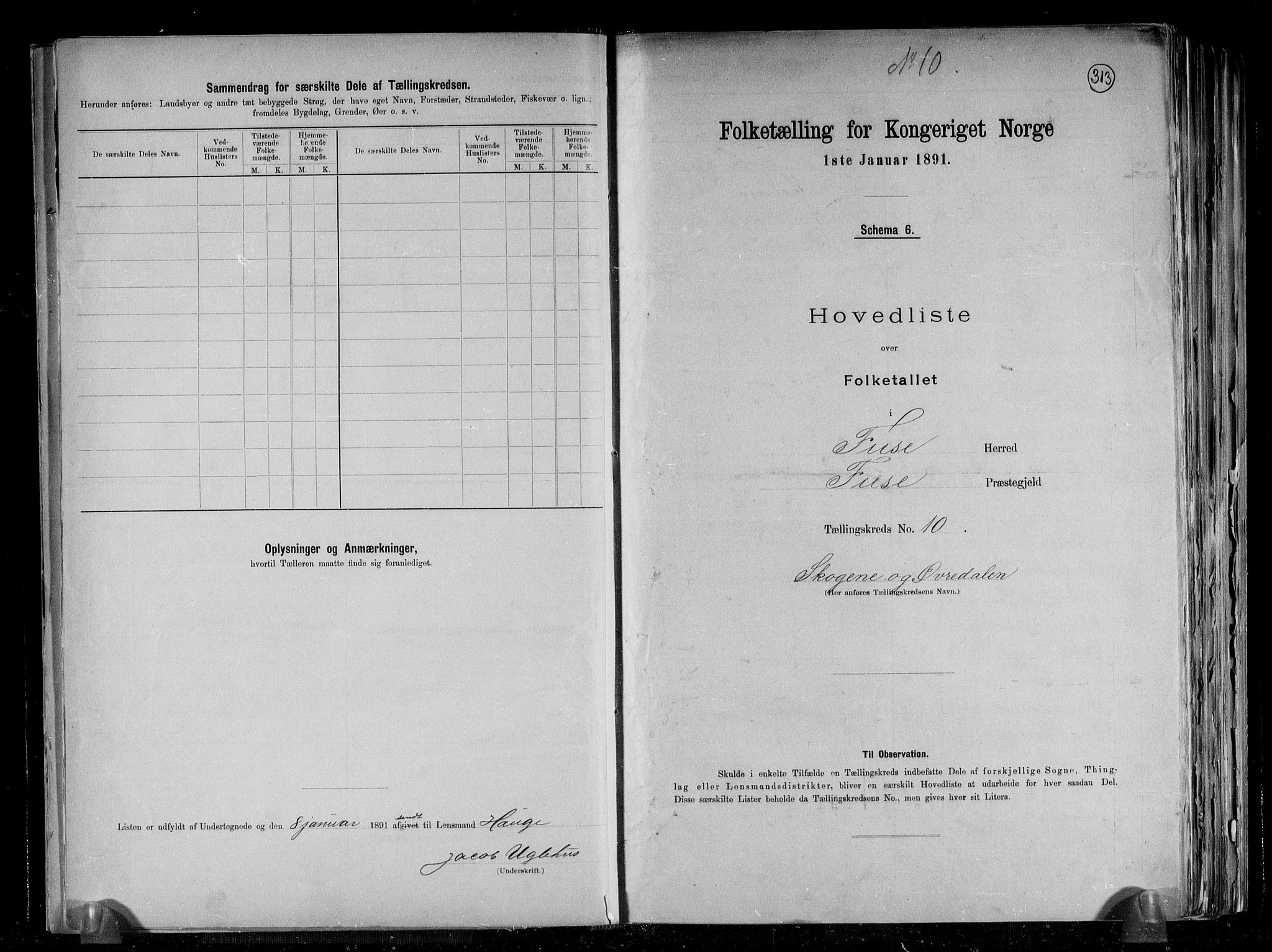 RA, 1891 census for 1241 Fusa, 1891, p. 22