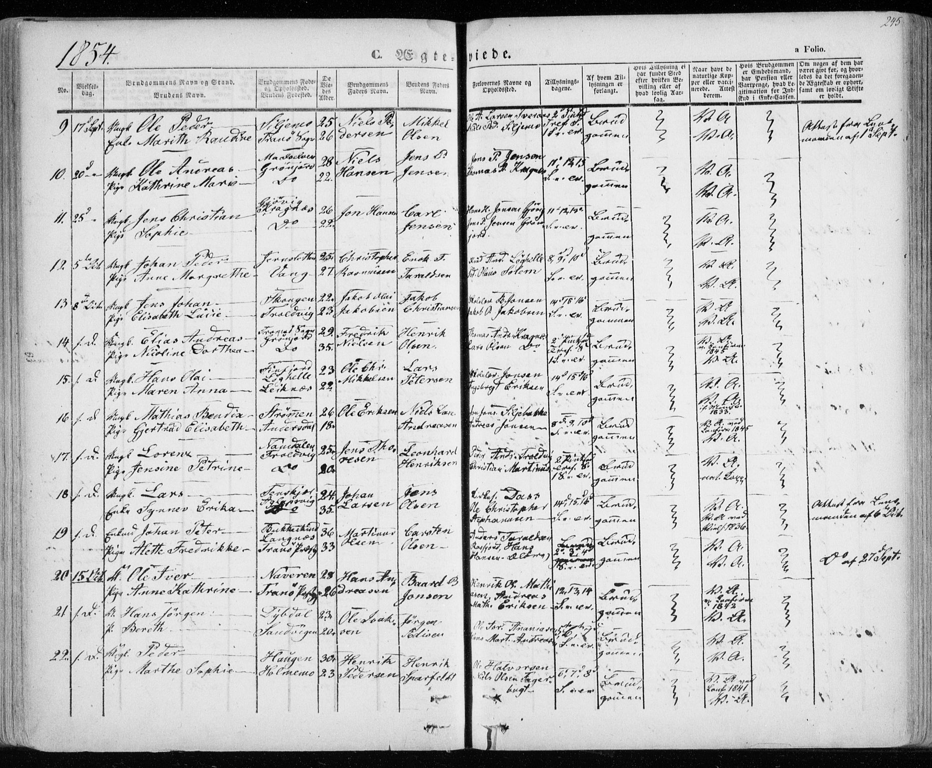 Lenvik sokneprestembete, AV/SATØ-S-1310/H/Ha/Haa/L0006kirke: Parish register (official) no. 6, 1845-1854, p. 245