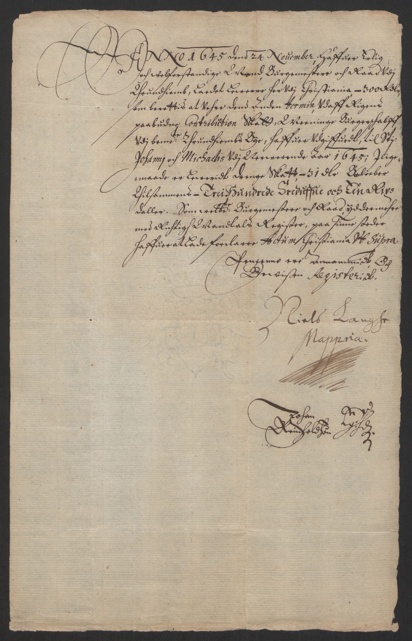 Rentekammeret inntil 1814, Reviderte regnskaper, Byregnskaper, RA/EA-4066/R/Rs/L0504: [S1] Kontribusjonsregnskap, 1631-1684, p. 33