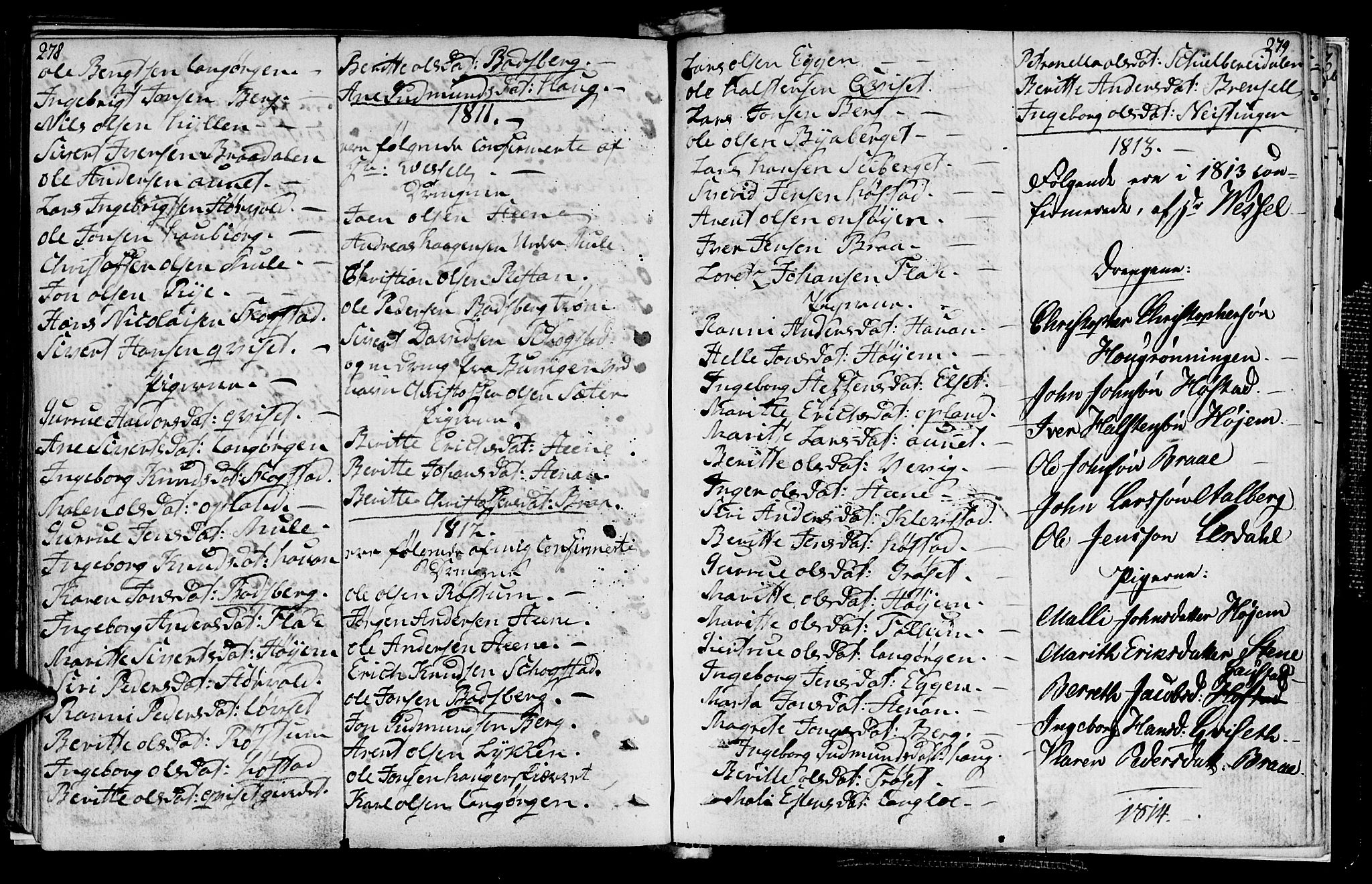 Ministerialprotokoller, klokkerbøker og fødselsregistre - Sør-Trøndelag, AV/SAT-A-1456/612/L0371: Parish register (official) no. 612A05, 1803-1816, p. 278-279