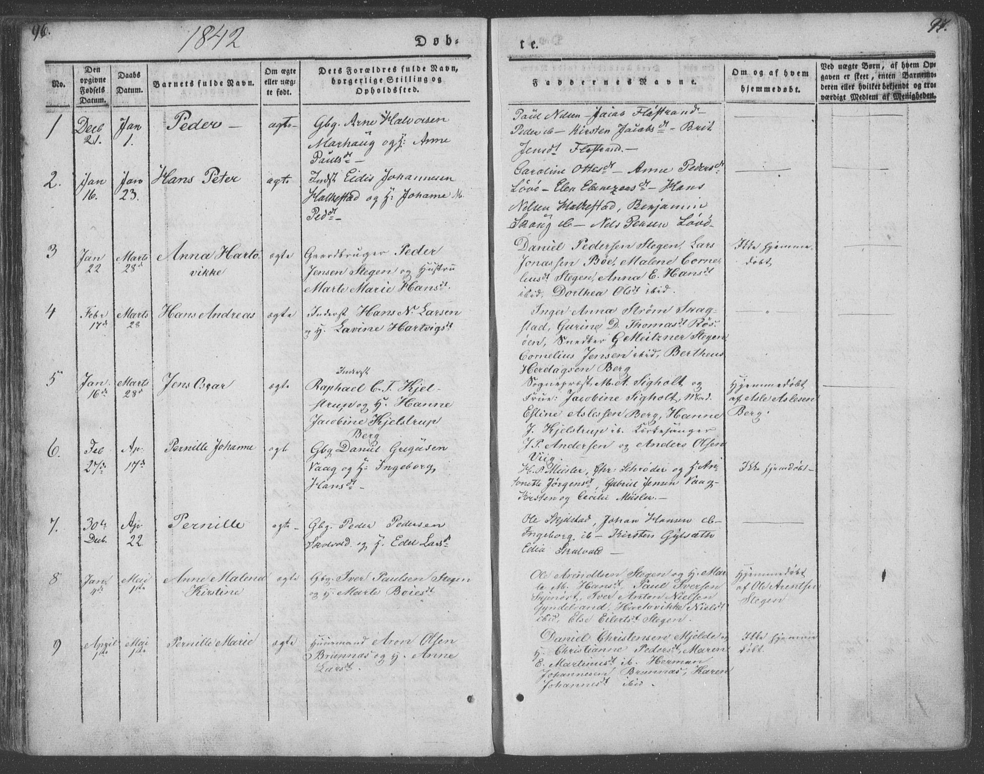 Ministerialprotokoller, klokkerbøker og fødselsregistre - Nordland, AV/SAT-A-1459/855/L0799: Parish register (official) no. 855A07, 1834-1852, p. 96-97