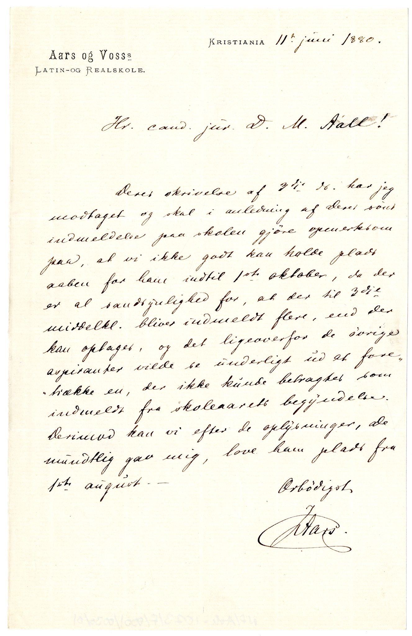 Diderik Maria Aalls brevsamling, NF/Ark-1023/F/L0001: D.M. Aalls brevsamling. A - B, 1738-1889, p. 404