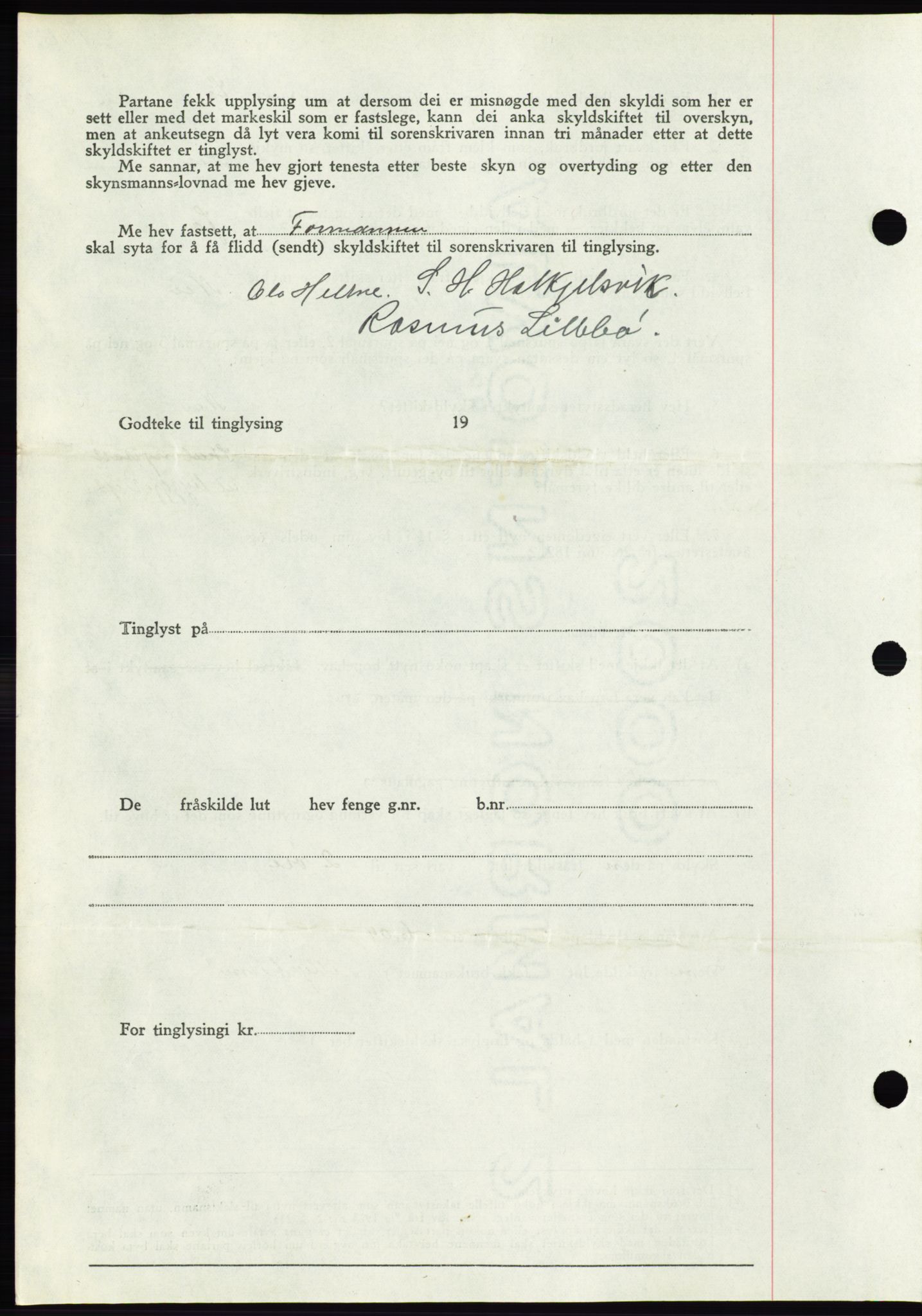 Søre Sunnmøre sorenskriveri, AV/SAT-A-4122/1/2/2C/L0064: Mortgage book no. 58, 1937-1938, Diary no: : 1645/1937