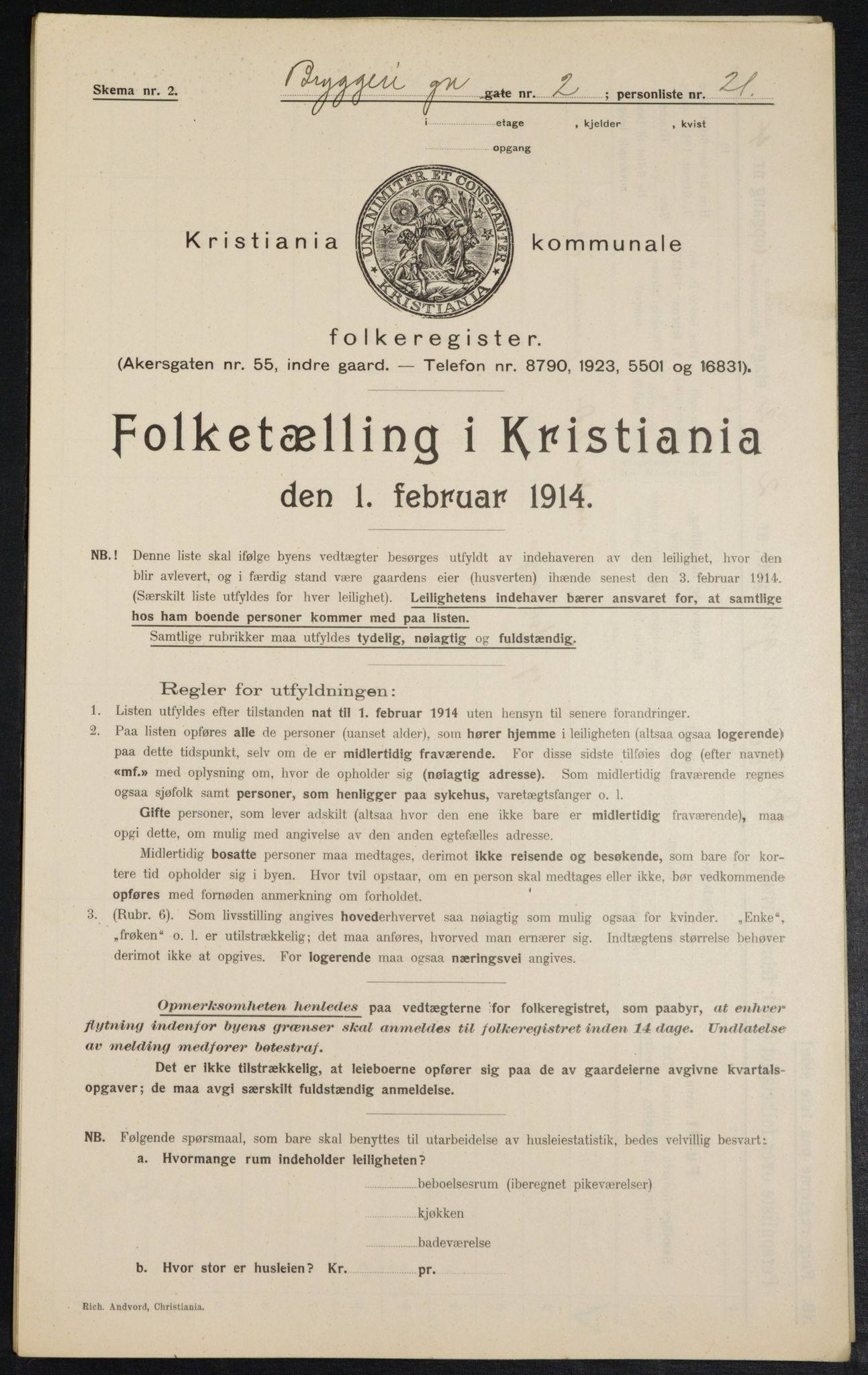 OBA, Municipal Census 1914 for Kristiania, 1914, p. 10060