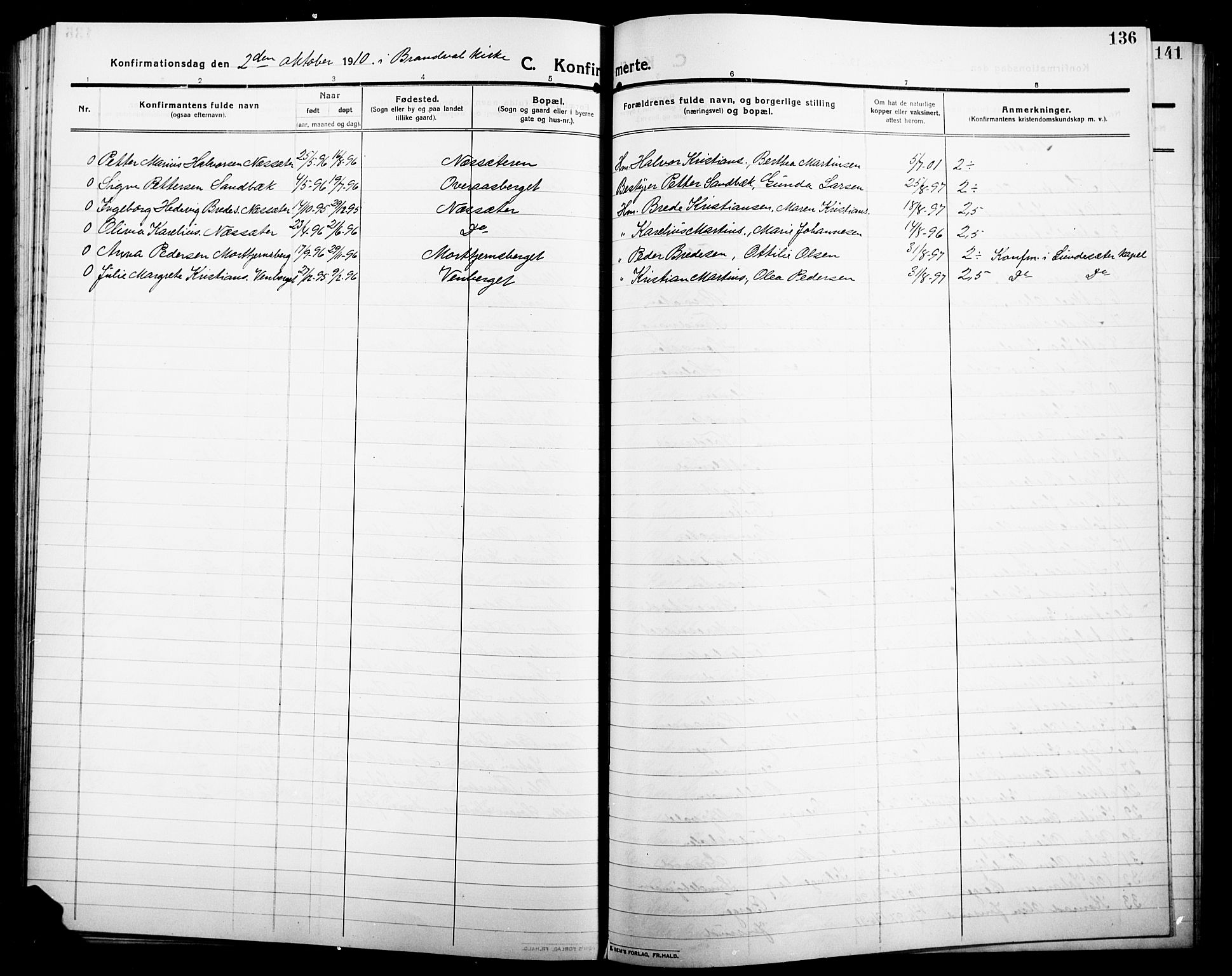 Grue prestekontor, AV/SAH-PREST-036/H/Ha/Hab/L0007: Parish register (copy) no. 7, 1910-1920, p. 136