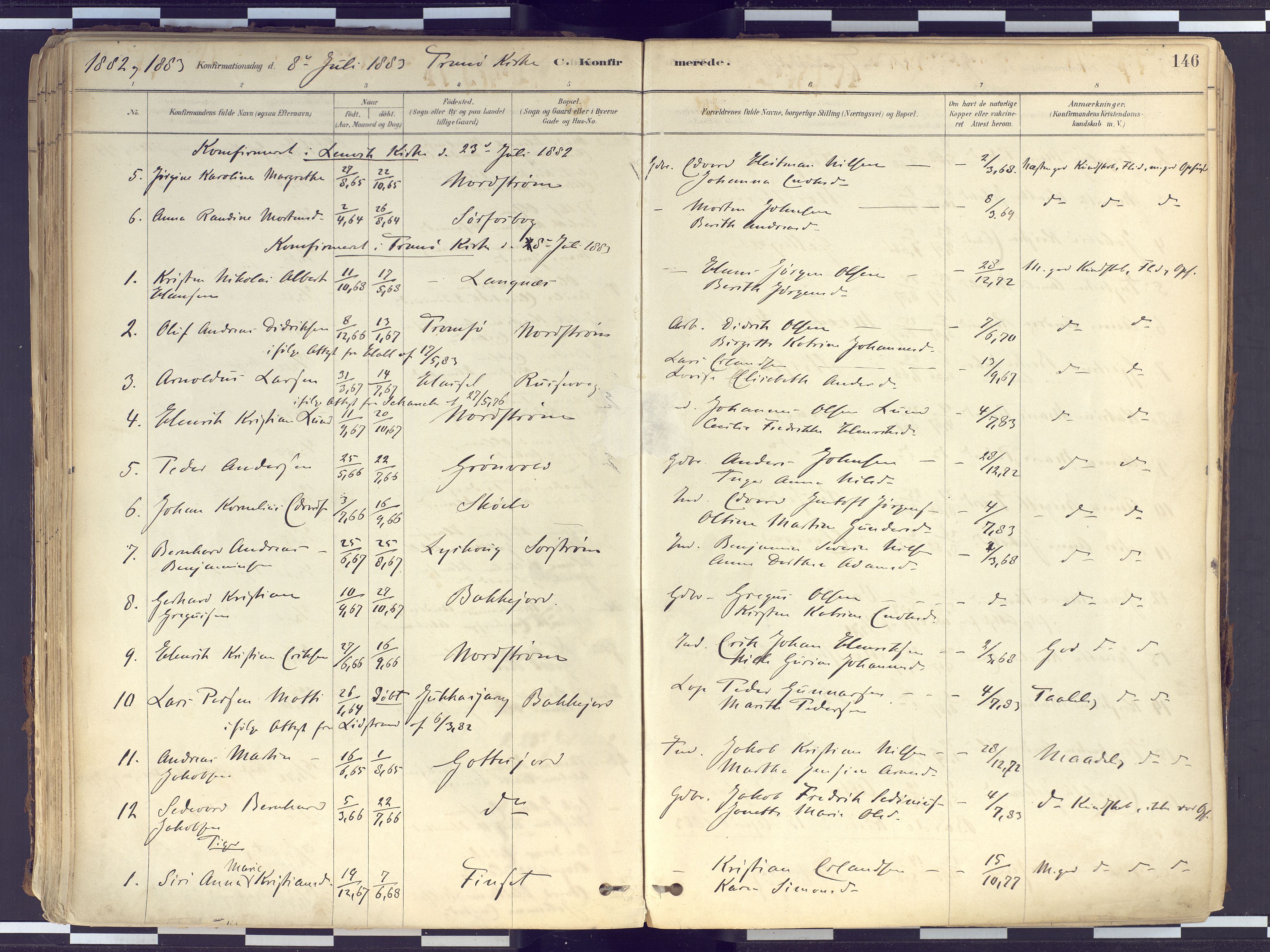 Tranøy sokneprestkontor, SATØ/S-1313/I/Ia/Iaa/L0010kirke: Parish register (official) no. 10, 1878-1904, p. 146