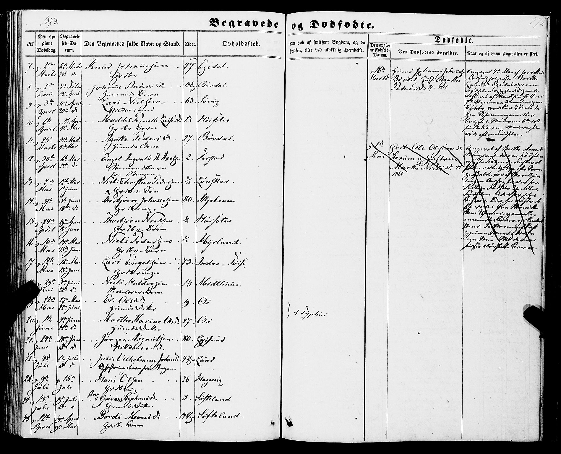 Os sokneprestembete, SAB/A-99929: Parish register (official) no. A 17, 1860-1873, p. 273