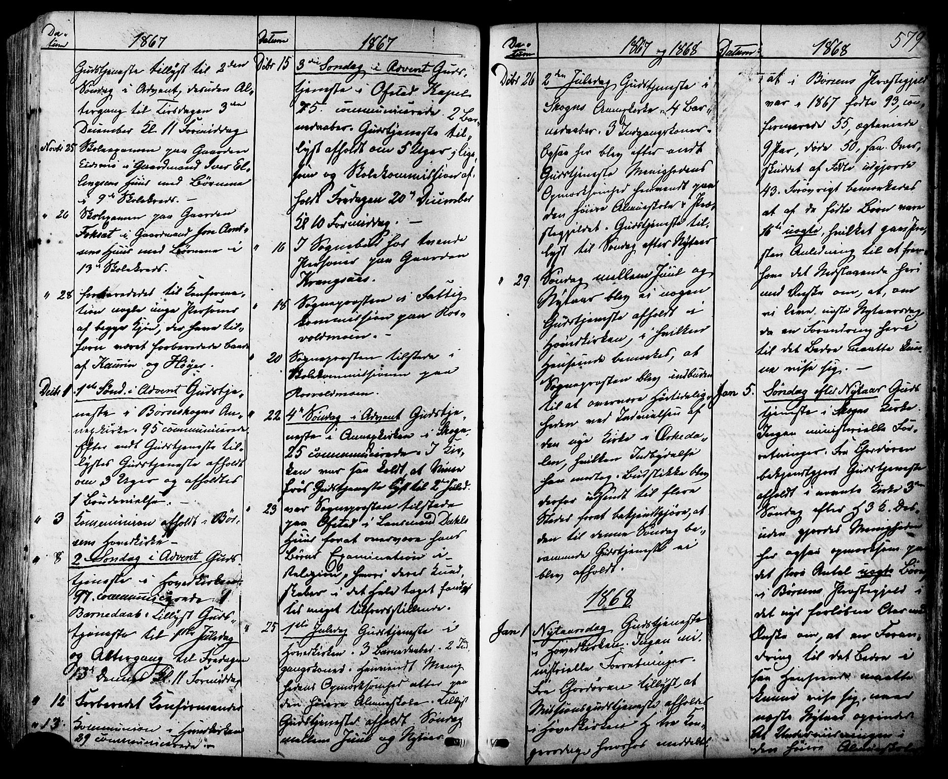 Ministerialprotokoller, klokkerbøker og fødselsregistre - Sør-Trøndelag, SAT/A-1456/665/L0772: Parish register (official) no. 665A07, 1856-1878, p. 579