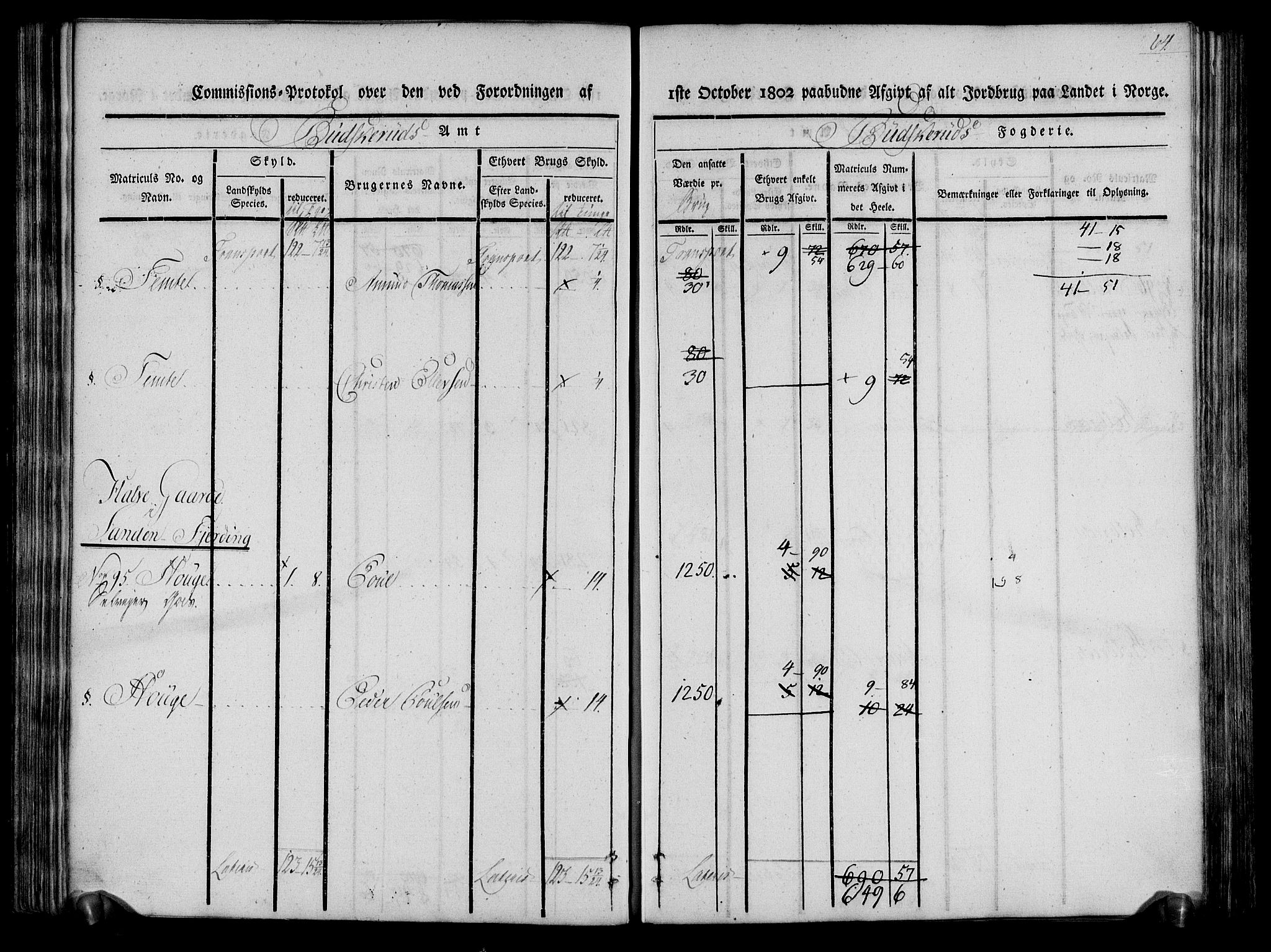 Rentekammeret inntil 1814, Realistisk ordnet avdeling, AV/RA-EA-4070/N/Ne/Nea/L0061: Buskerud fogderi. Kommisjonsprotokoll for Eiker prestegjeld, 1803, p. 65