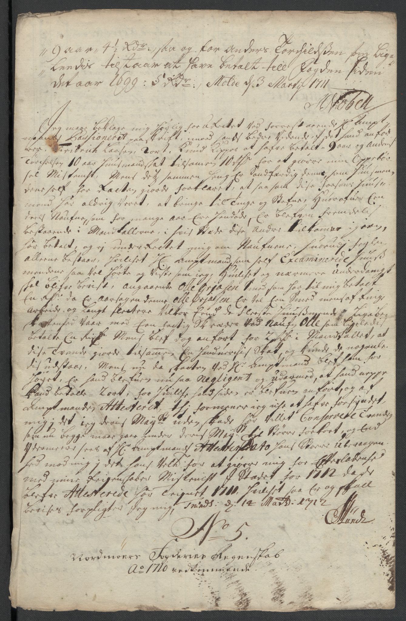 Rentekammeret inntil 1814, Reviderte regnskaper, Fogderegnskap, RA/EA-4092/R56/L3744: Fogderegnskap Nordmøre, 1709-1710, p. 266