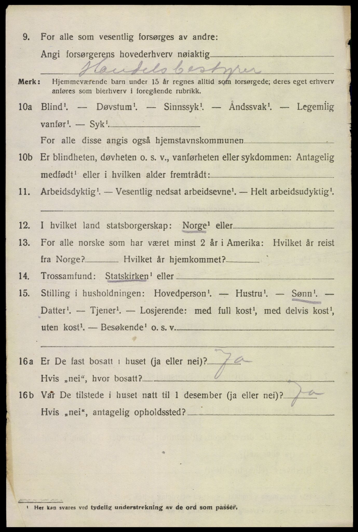 SAK, 1920 census for Gjøvdal, 1920, p. 829