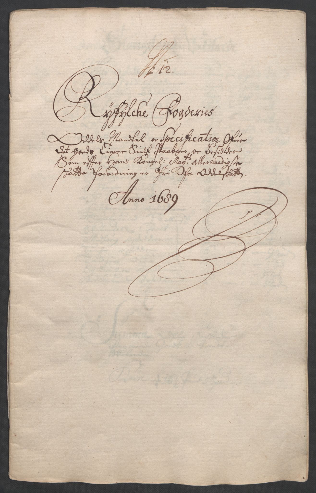 Rentekammeret inntil 1814, Reviderte regnskaper, Fogderegnskap, RA/EA-4092/R47/L2856: Fogderegnskap Ryfylke, 1689-1693, p. 98