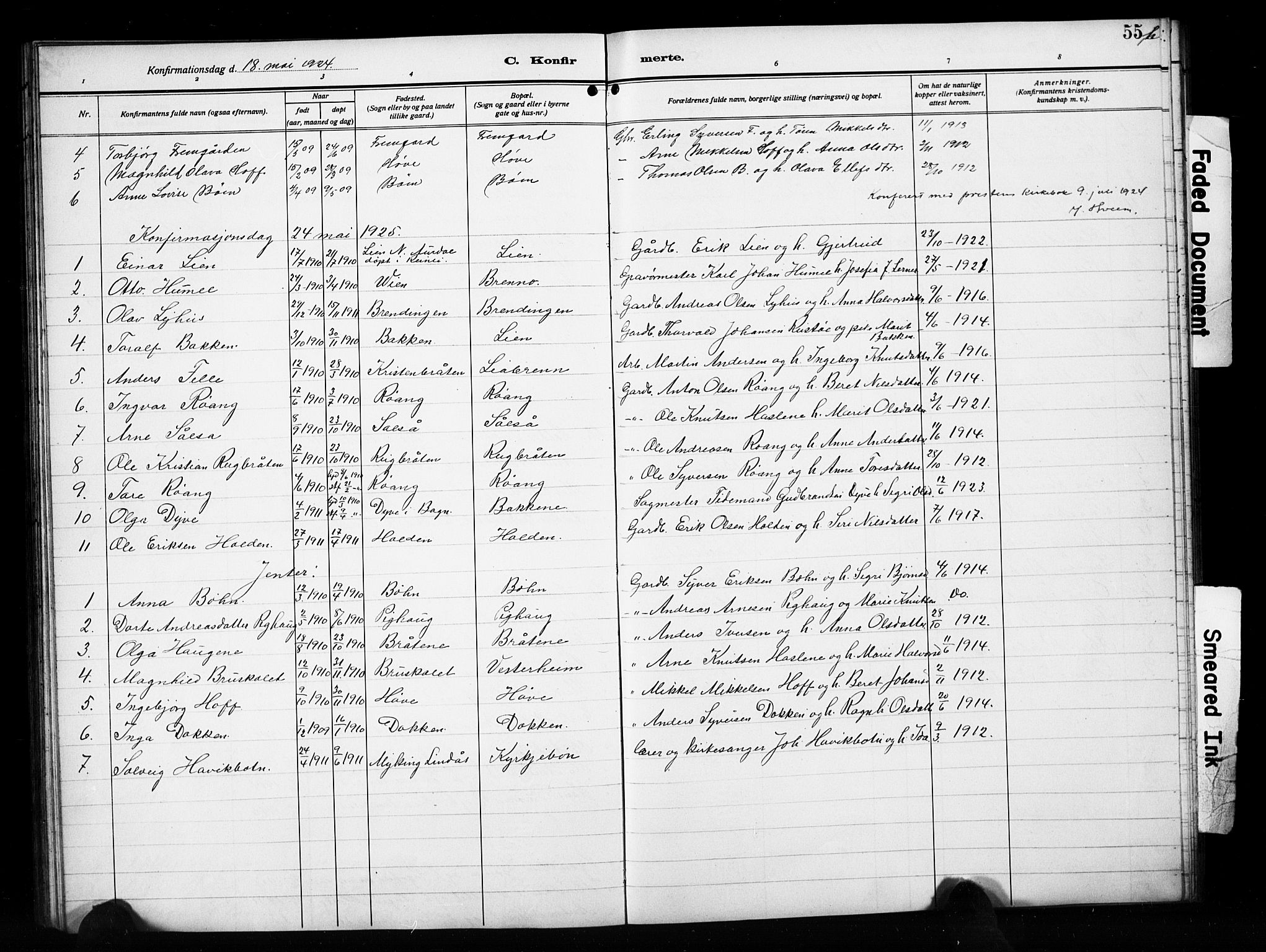 Sør-Aurdal prestekontor, AV/SAH-PREST-128/H/Ha/Hab/L0010: Parish register (copy) no. 10, 1894-1929, p. 55