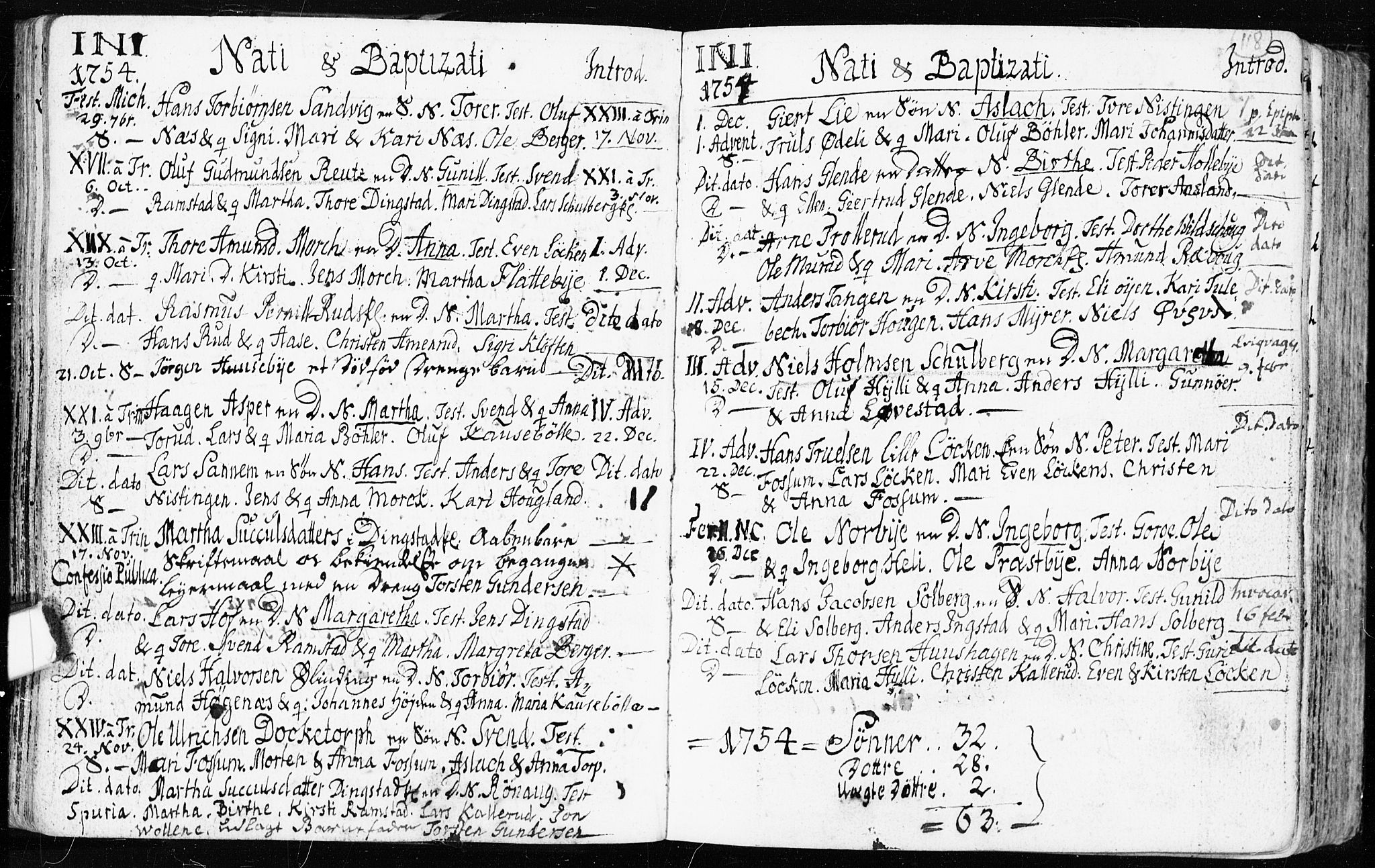 Spydeberg prestekontor Kirkebøker, SAO/A-10924/F/Fa/L0002: Parish register (official) no. I 2, 1739-1780, p. 118