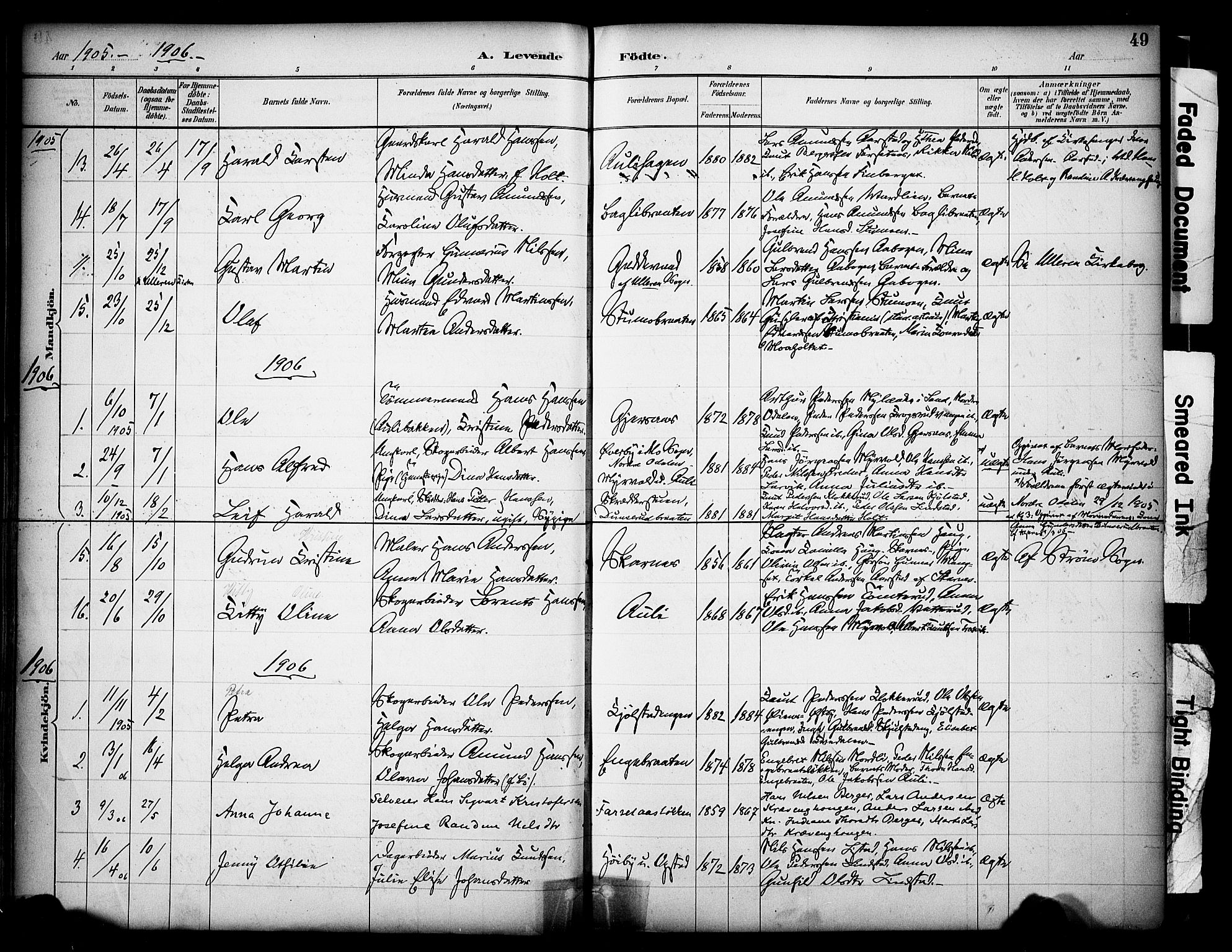 Sør-Odal prestekontor, AV/SAH-PREST-030/H/Ha/Haa/L0009: Parish register (official) no. 9, 1886-1926, p. 49