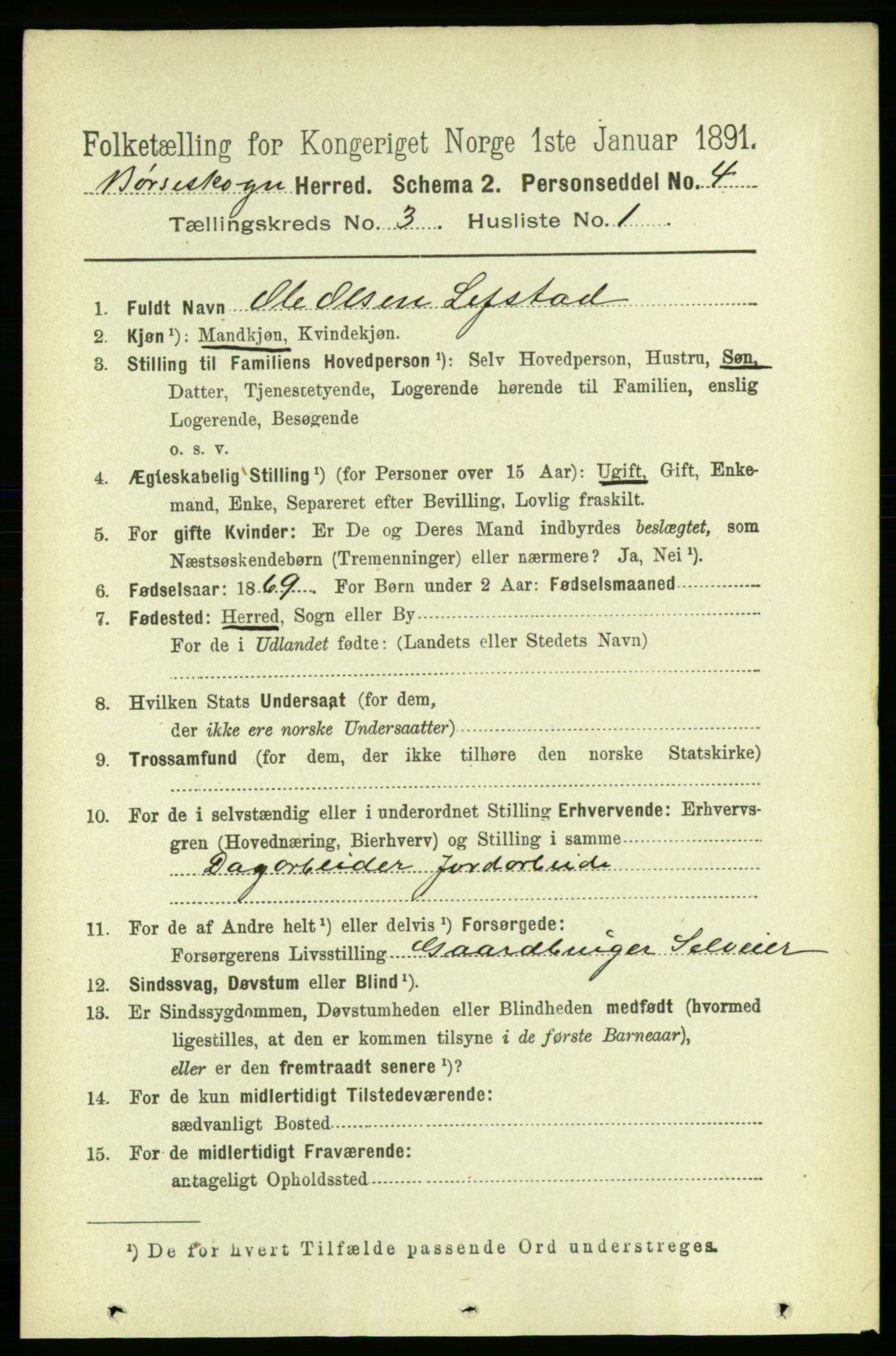 RA, 1891 census for 1657 Børseskogn, 1891, p. 1347