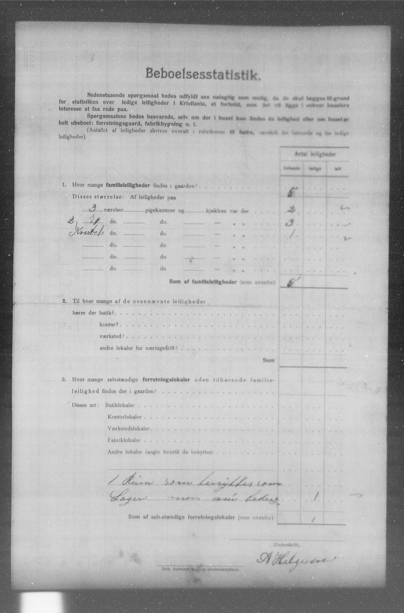 OBA, Municipal Census 1904 for Kristiania, 1904, p. 6915