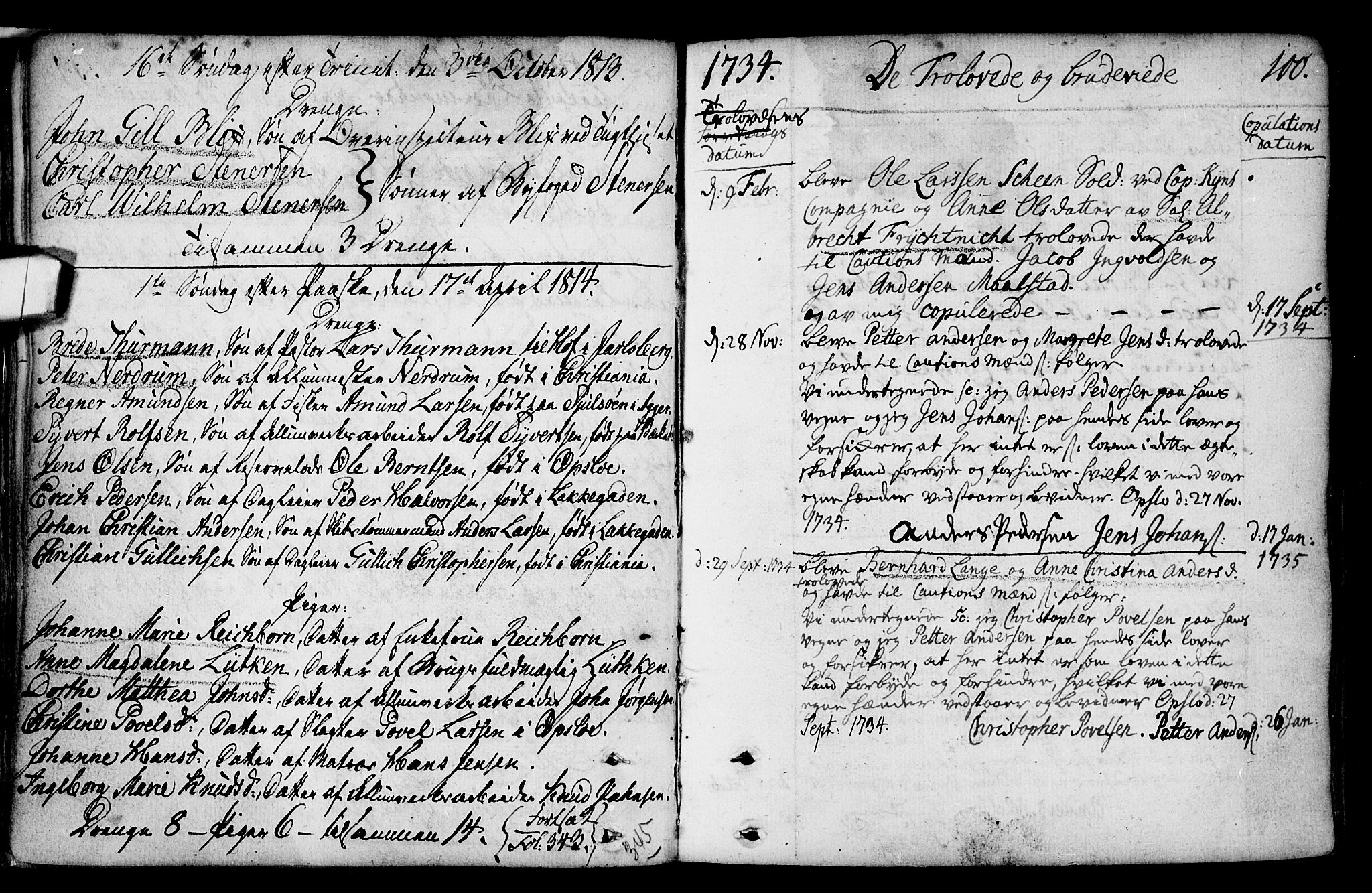 Gamlebyen prestekontor Kirkebøker, SAO/A-10884/F/Fa/L0001: Parish register (official) no. 1, 1734-1818, p. 100