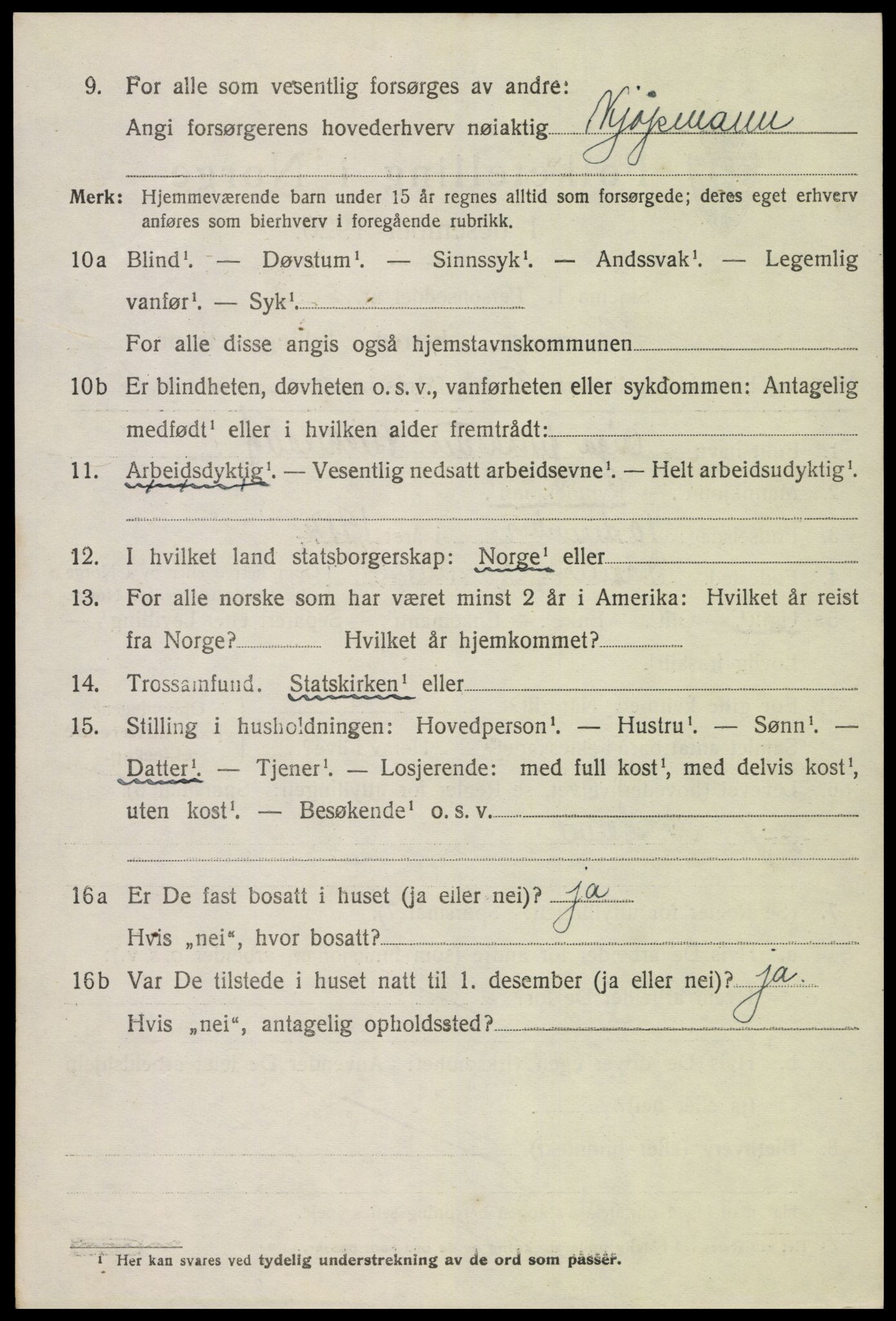 SAK, 1920 census for Hornnes, 1920, p. 1840