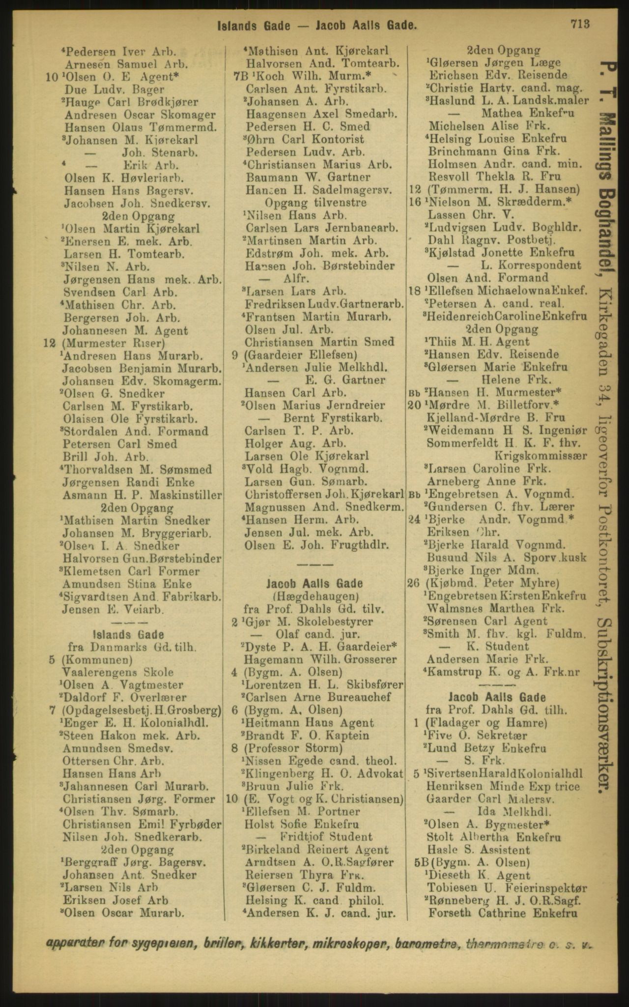 Kristiania/Oslo adressebok, PUBL/-, 1897, p. 713