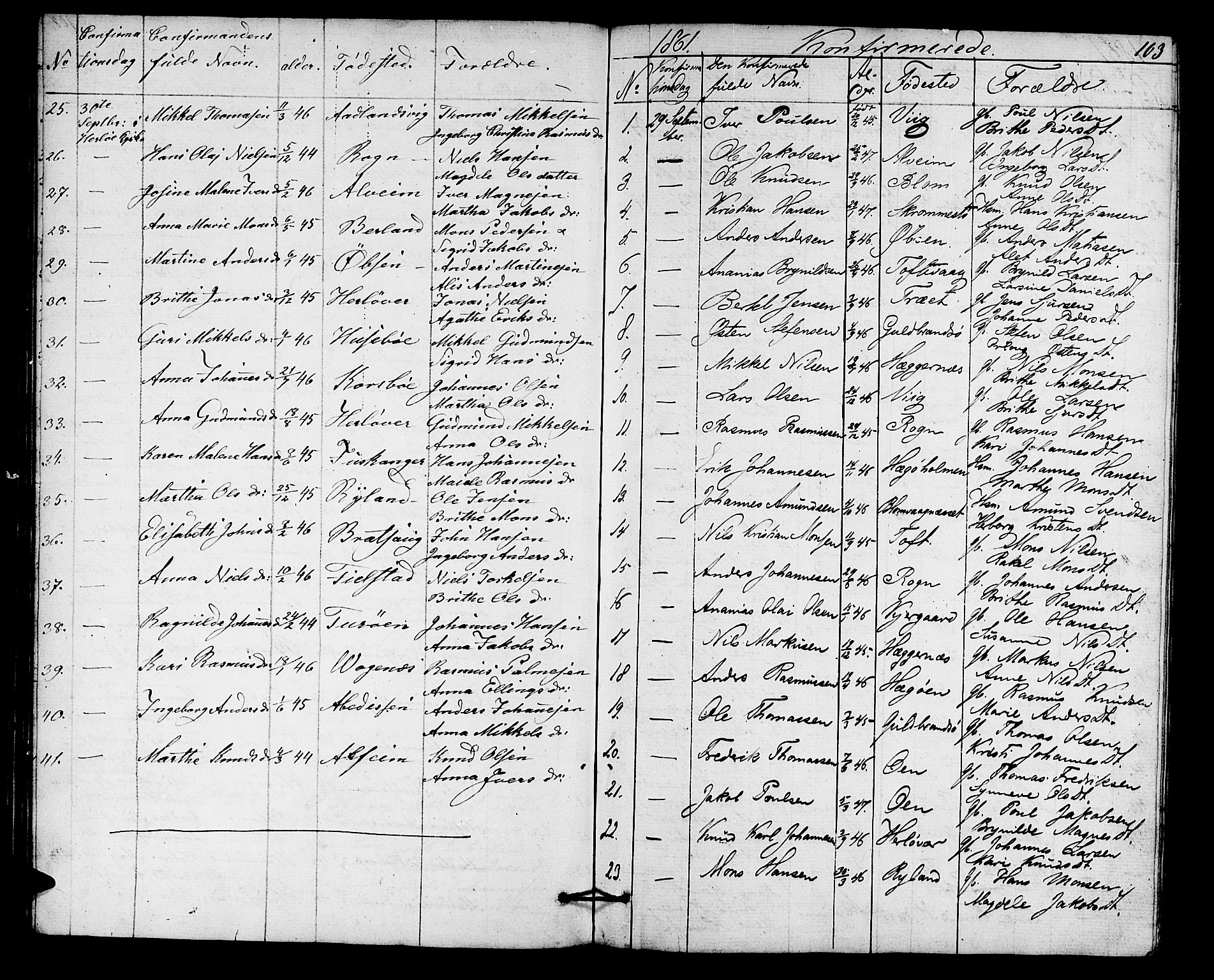 Herdla Sokneprestembete, SAB/A-75701/H/Hab: Parish register (copy) no. A 1, 1859-1880, p. 103