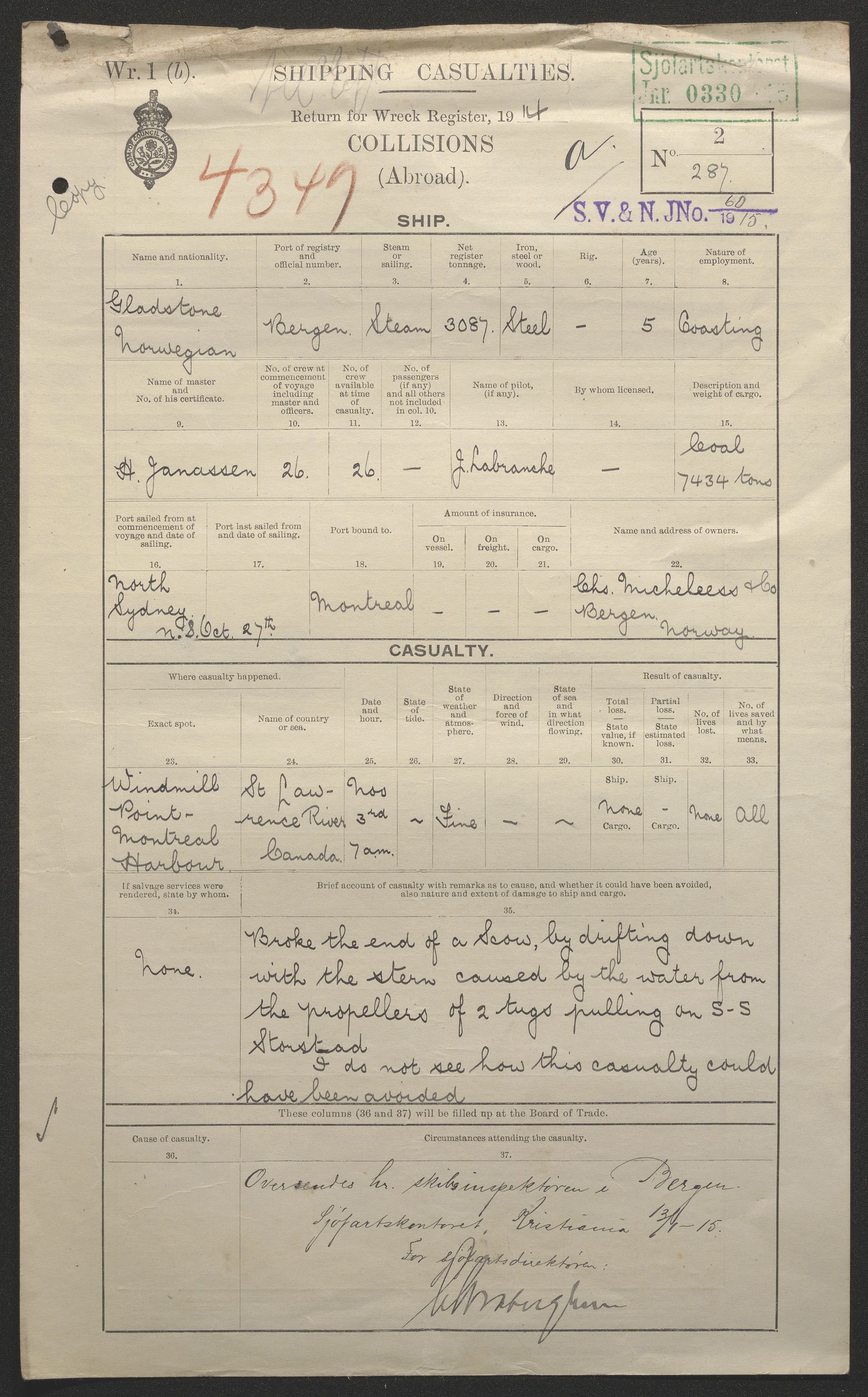 Sjøfartsdirektoratet med forløpere, skipsmapper slettede skip, RA/S-4998/F/Fa/L0411: --, 1869-1925, p. 386