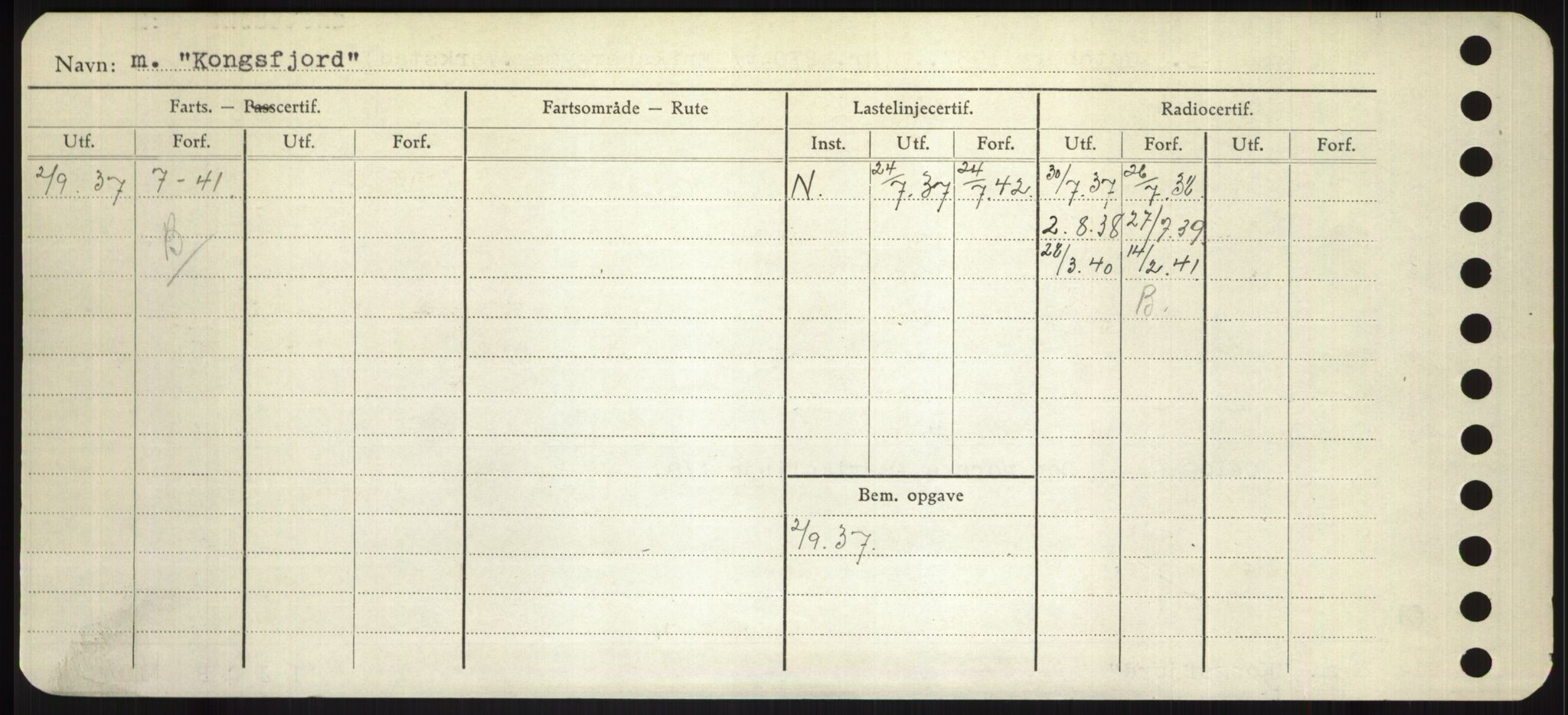 Sjøfartsdirektoratet med forløpere, Skipsmålingen, RA/S-1627/H/Hd/L0020: Fartøy, K-Kon, p. 544