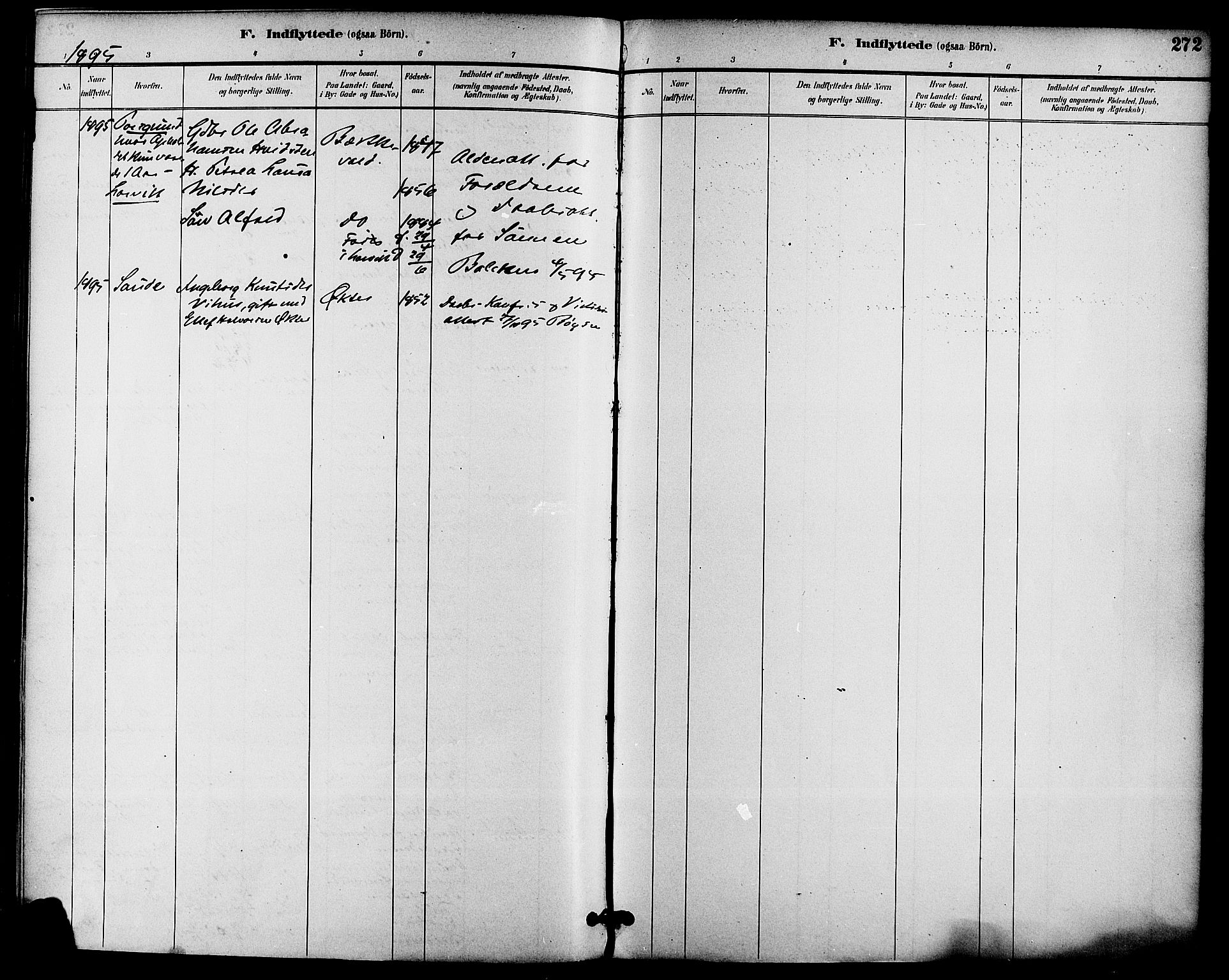 Gjerpen kirkebøker, SAKO/A-265/F/Fa/L0010: Parish register (official) no. I 10, 1886-1895, p. 272