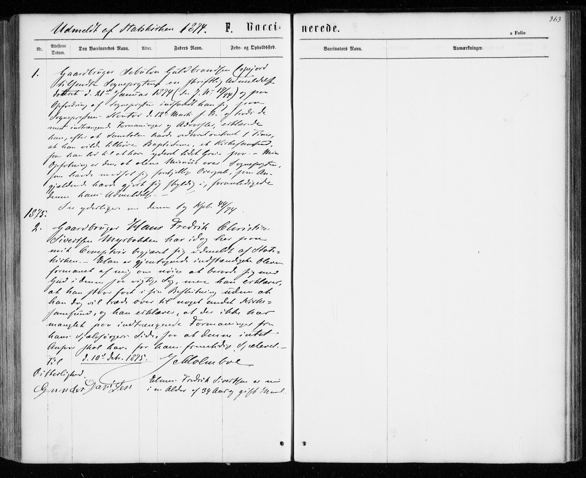 Tranøy sokneprestkontor, AV/SATØ-S-1313/I/Ia/Iaa/L0008kirke: Parish register (official) no. 8, 1867-1877, p. 363