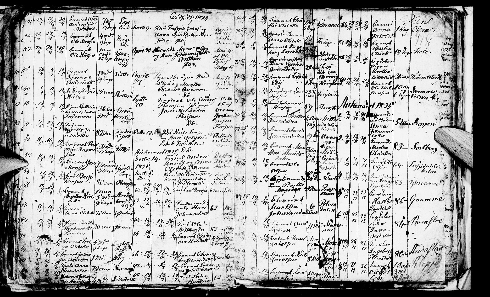 Haus sokneprestembete, SAB/A-75601/H/Hab: Parish register (copy) no. A 1, 1830-1855, p. 118