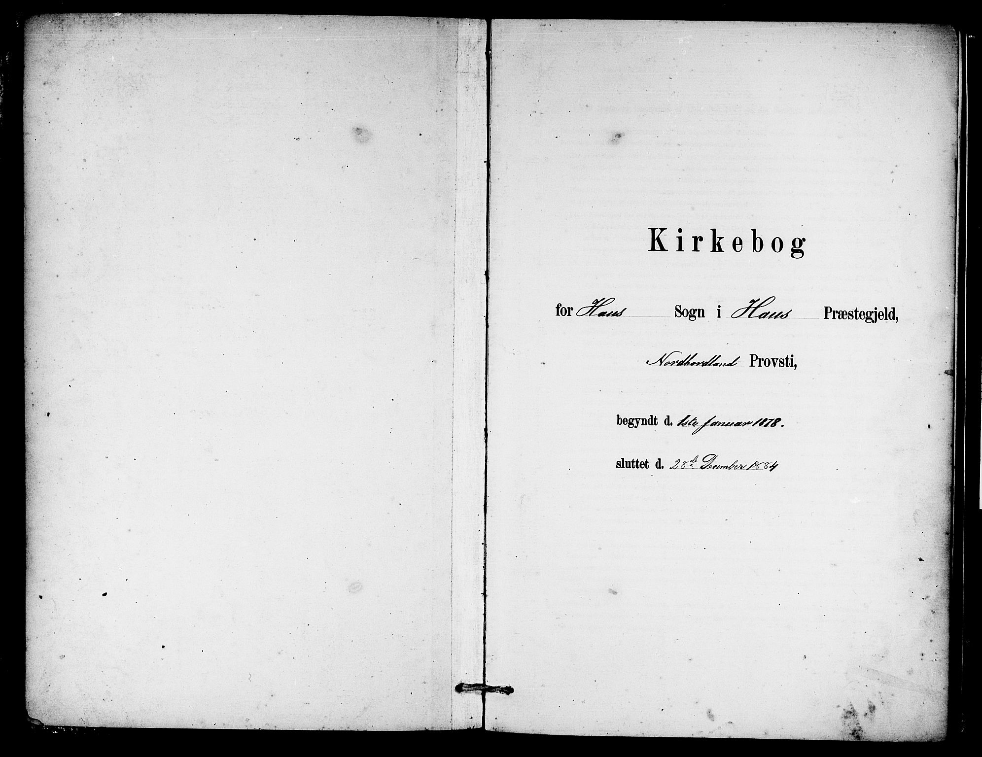 Haus sokneprestembete, SAB/A-75601/H/Hab: Parish register (copy) no. B 2, 1878-1884