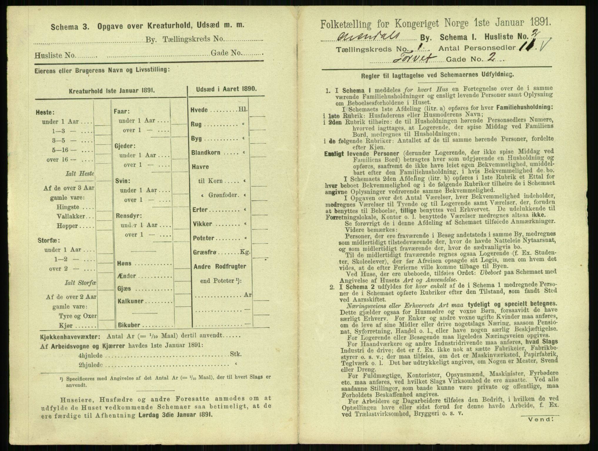 RA, 1891 census for 0903 Arendal, 1891, p. 38