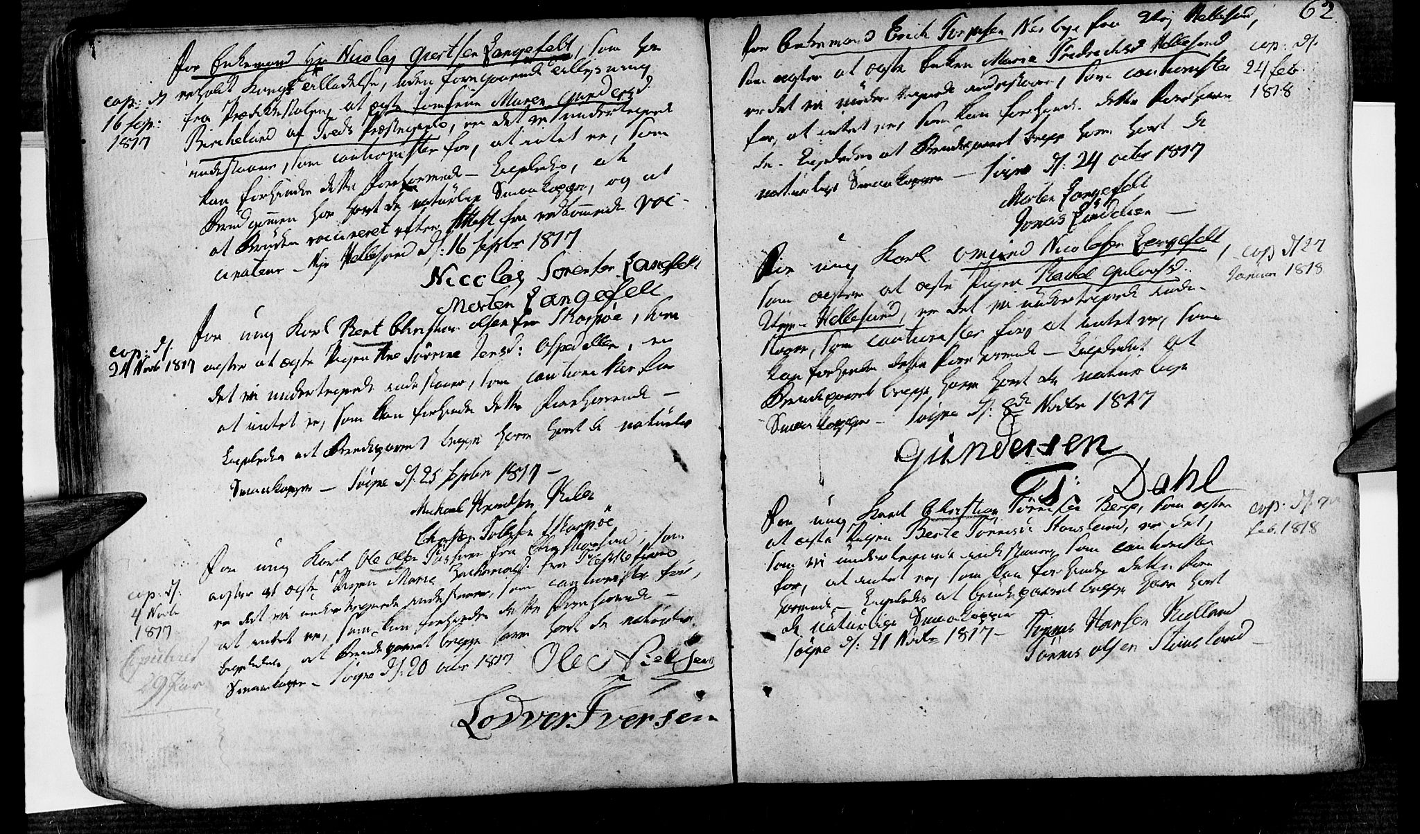 Søgne sokneprestkontor, SAK/1111-0037/F/Fa/Fab/L0007: Parish register (official) no. A 7, 1791-1851, p. 62