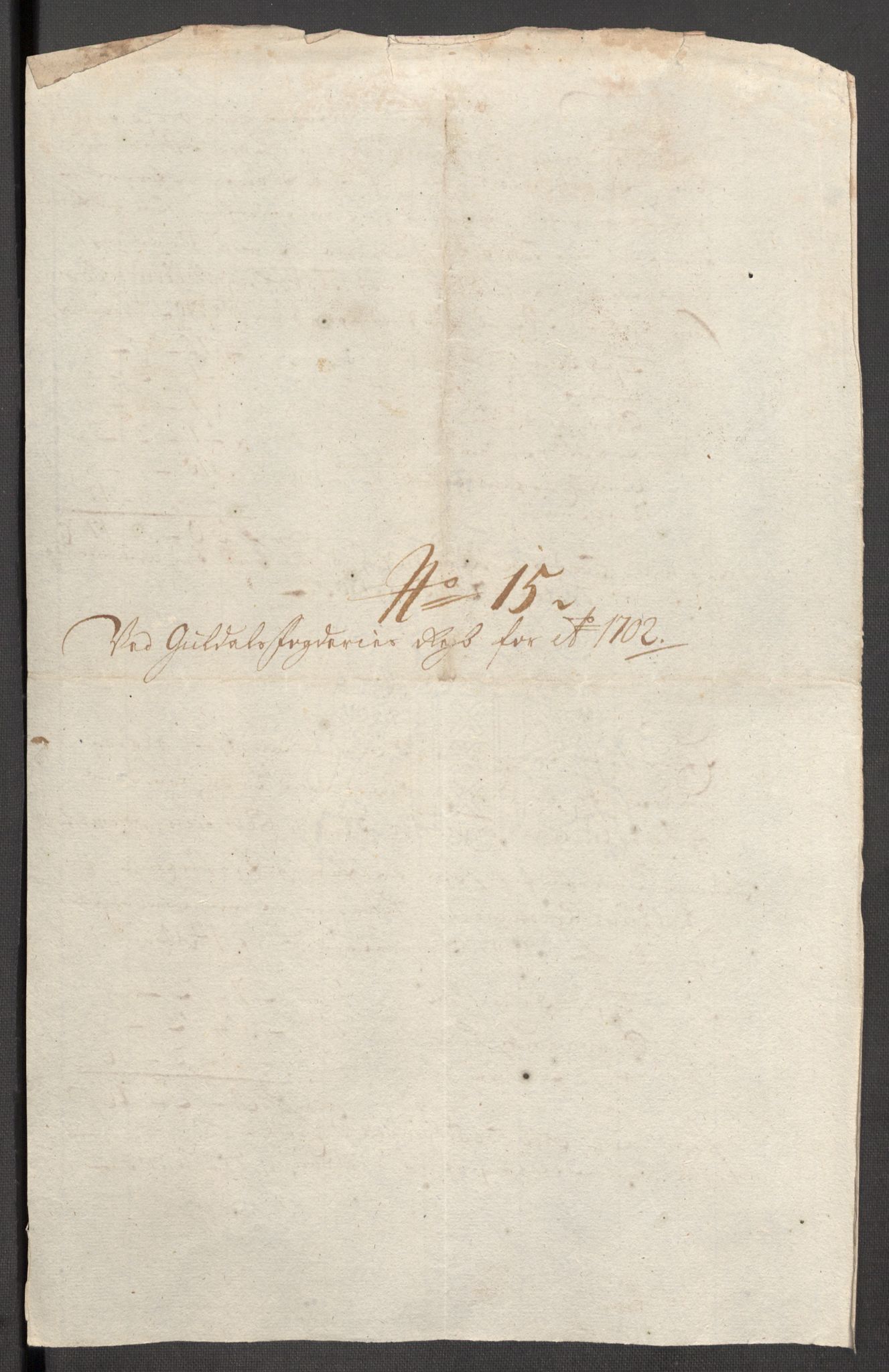 Rentekammeret inntil 1814, Reviderte regnskaper, Fogderegnskap, RA/EA-4092/R60/L3952: Fogderegnskap Orkdal og Gauldal, 1702, p. 340