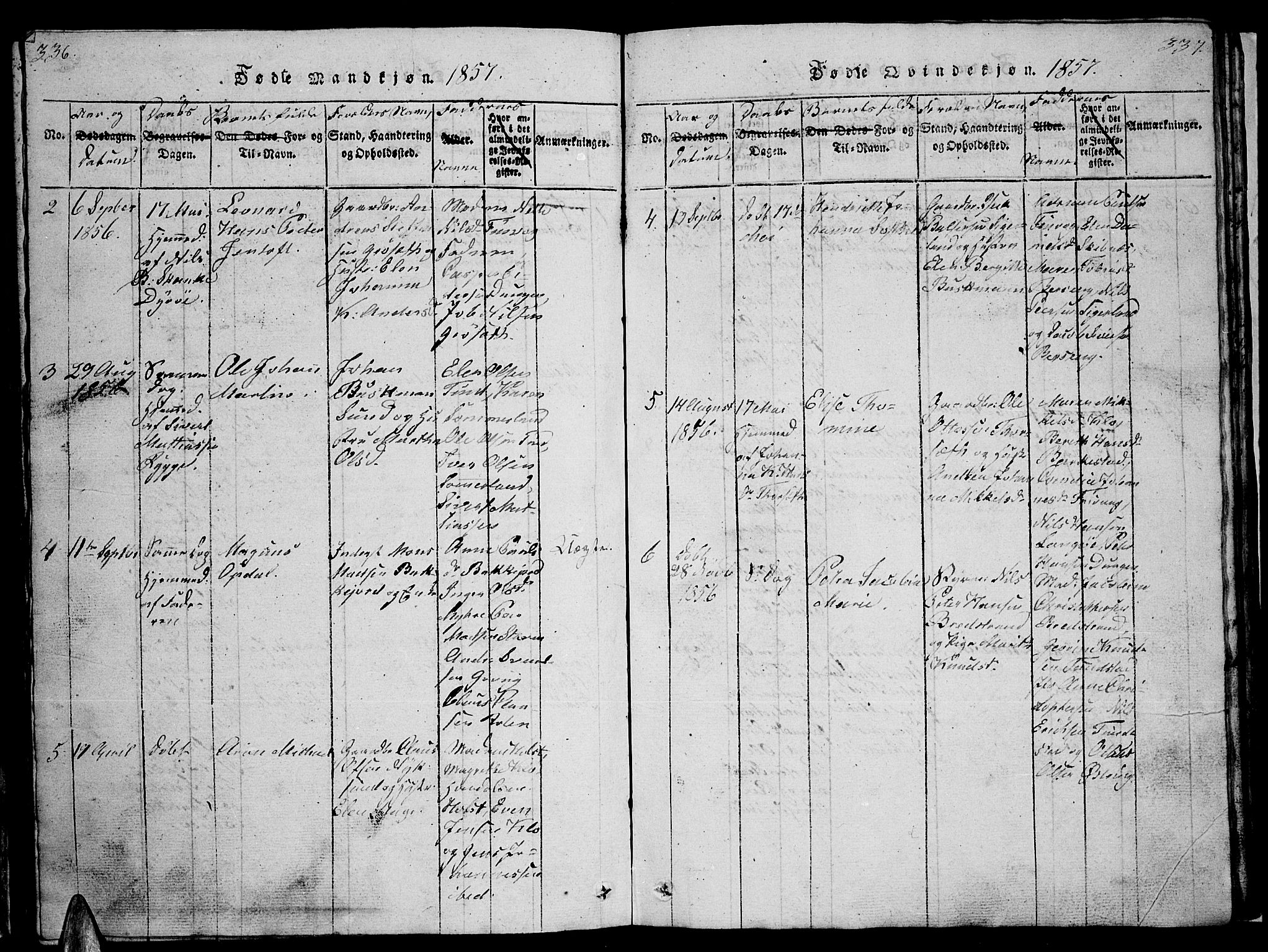 Ministerialprotokoller, klokkerbøker og fødselsregistre - Nordland, AV/SAT-A-1459/893/L1346: Parish register (copy) no. 893C01, 1820-1858, p. 336-337