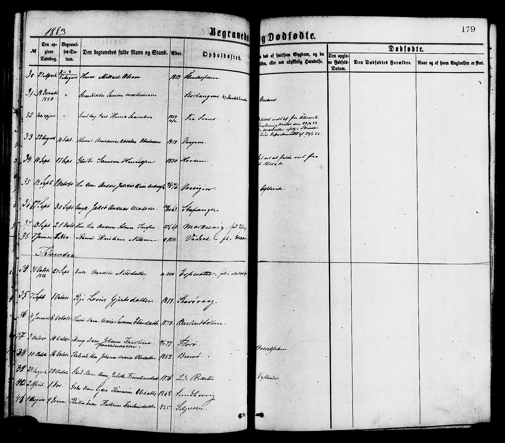 Kinn sokneprestembete, AV/SAB-A-80801/H/Haa/Haaa/L0013: Parish register (official) no. A 13, 1870-1885, p. 179