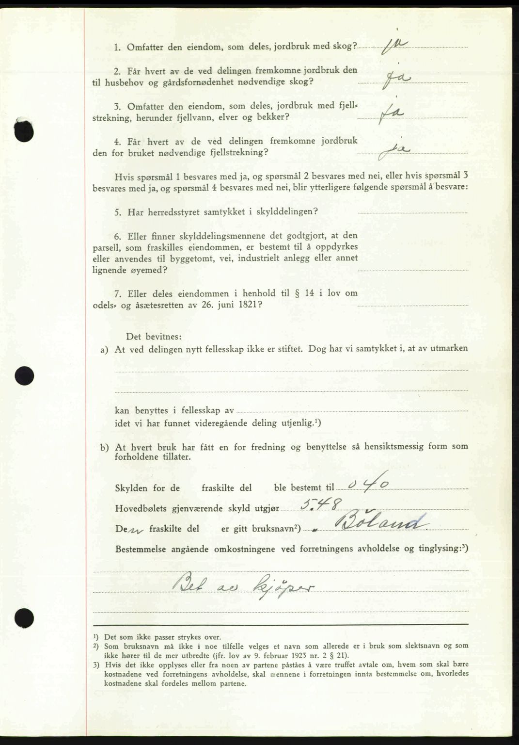 Romsdal sorenskriveri, AV/SAT-A-4149/1/2/2C: Mortgage book no. A24, 1947-1947, Diary no: : 3223/1947