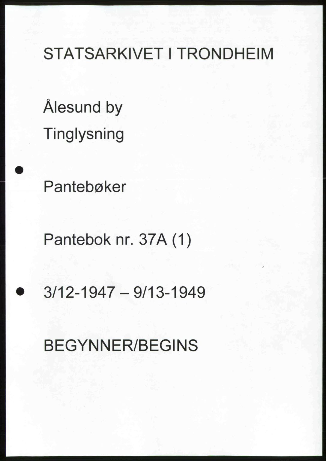 Ålesund byfogd, AV/SAT-A-4384: Mortgage book no. 37A (1), 1947-1949, Deed date: 12.03.1947