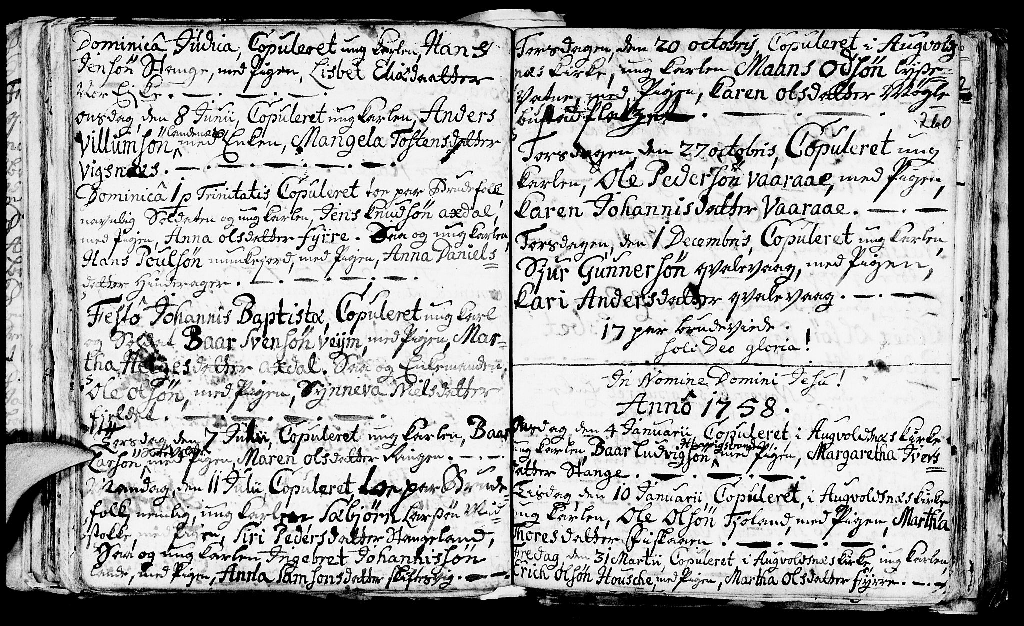 Avaldsnes sokneprestkontor, AV/SAST-A -101851/H/Ha/Haa/L0001: Parish register (official) no. A 1, 1711-1764, p. 260