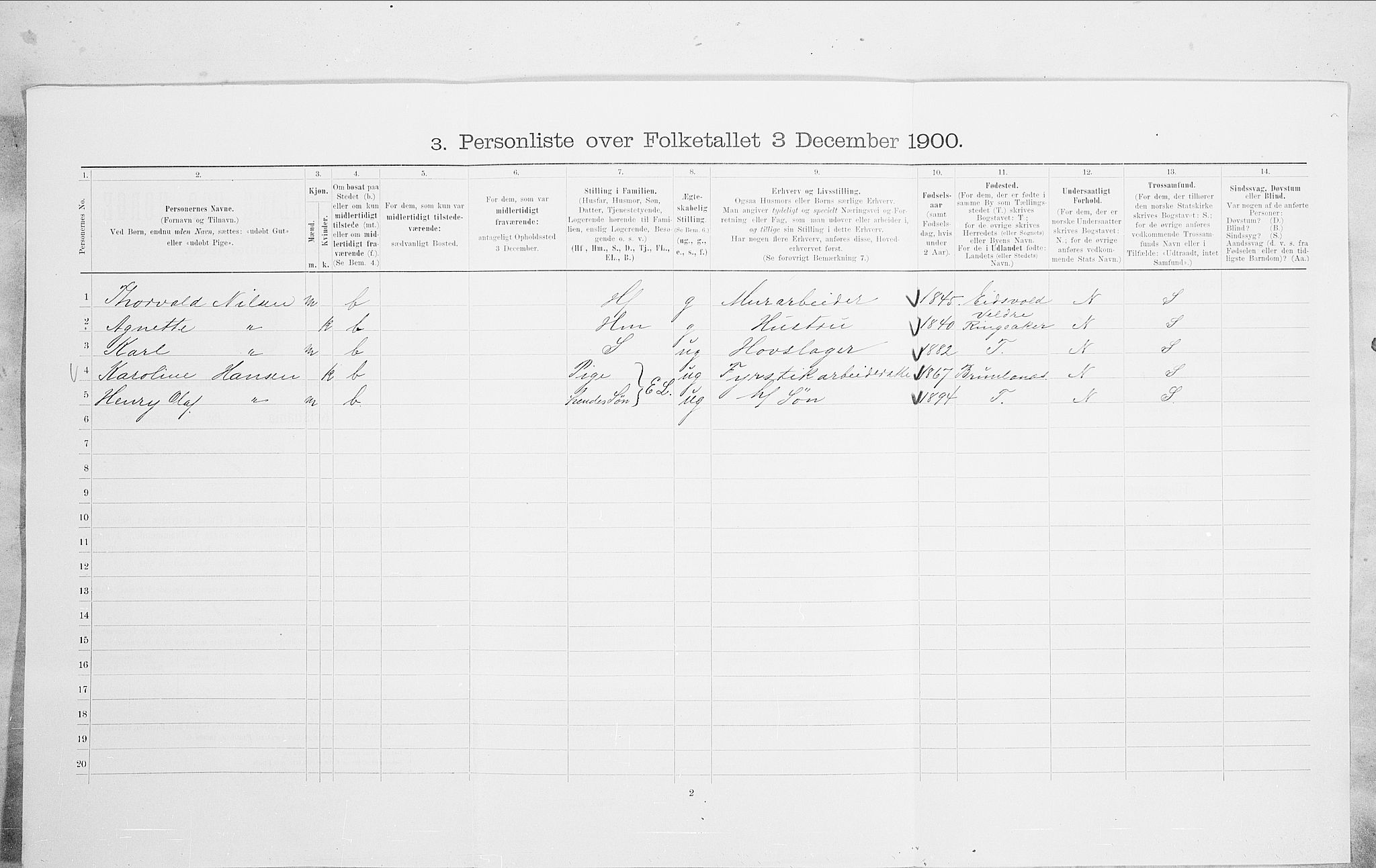 SAO, 1900 census for Kristiania, 1900, p. 94628