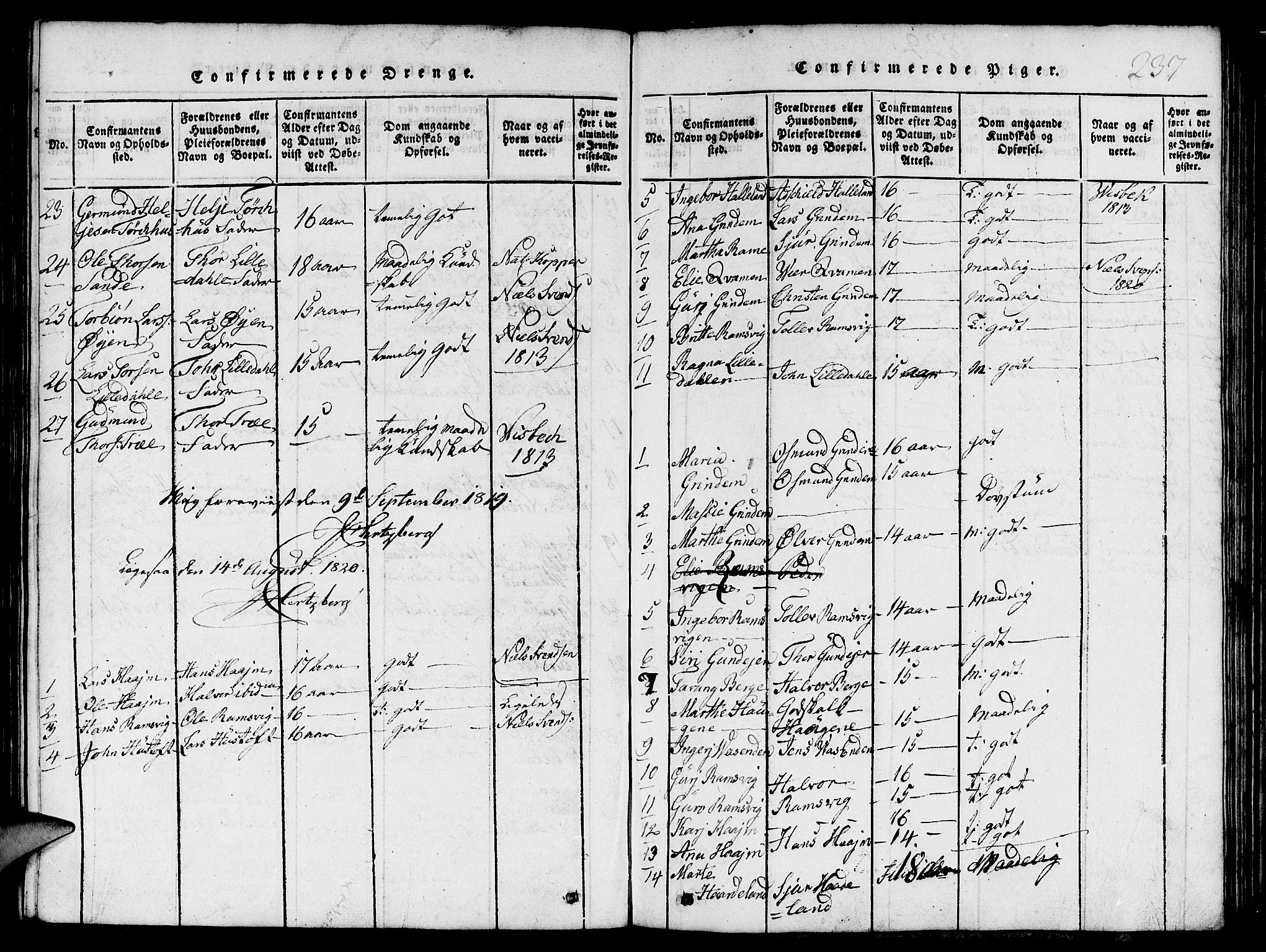 Etne sokneprestembete, SAB/A-75001/H/Hab: Parish register (copy) no. C 1, 1816-1841, p. 237