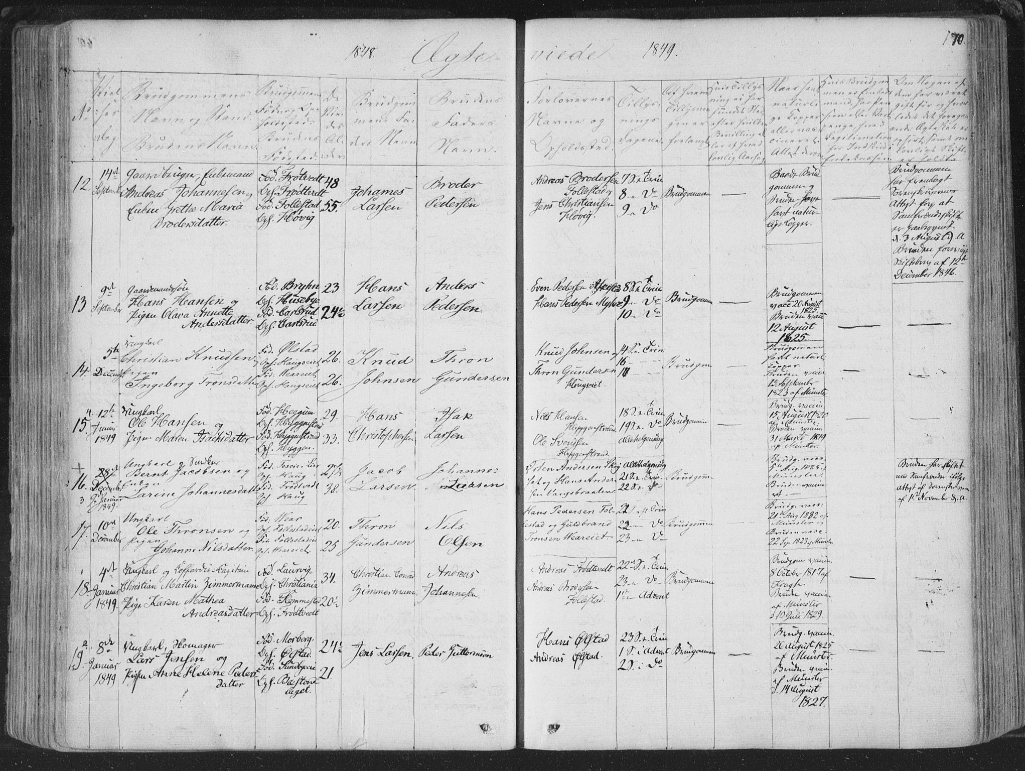 Røyken kirkebøker, AV/SAKO-A-241/F/Fa/L0005: Parish register (official) no. 5, 1833-1856, p. 170