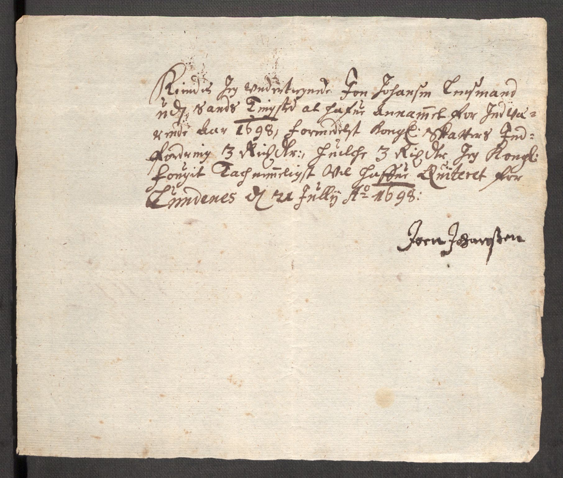 Rentekammeret inntil 1814, Reviderte regnskaper, Fogderegnskap, AV/RA-EA-4092/R68/L4754: Fogderegnskap Senja og Troms, 1697-1699, p. 226