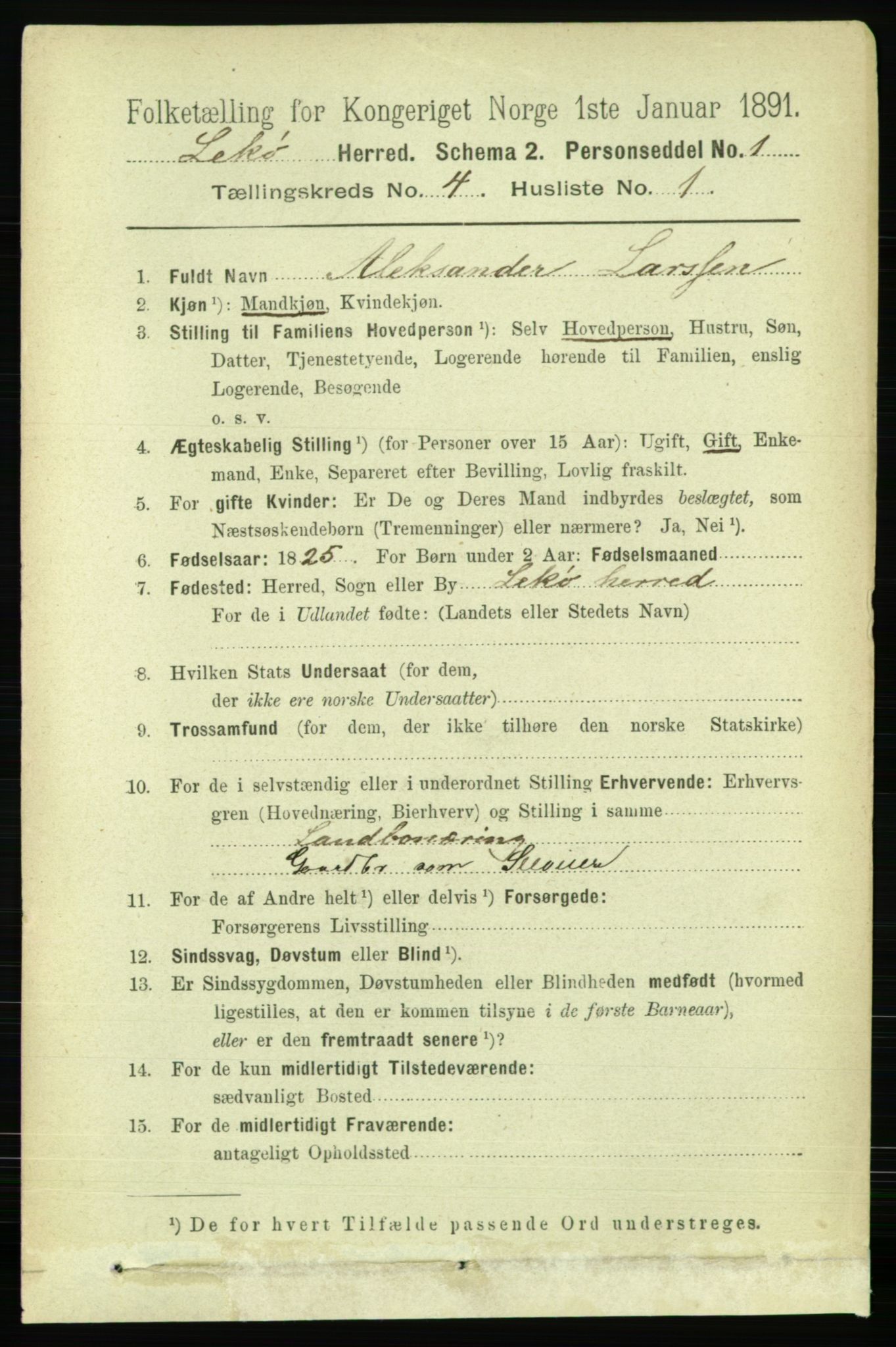 RA, 1891 census for 1755 Leka, 1891, p. 1916