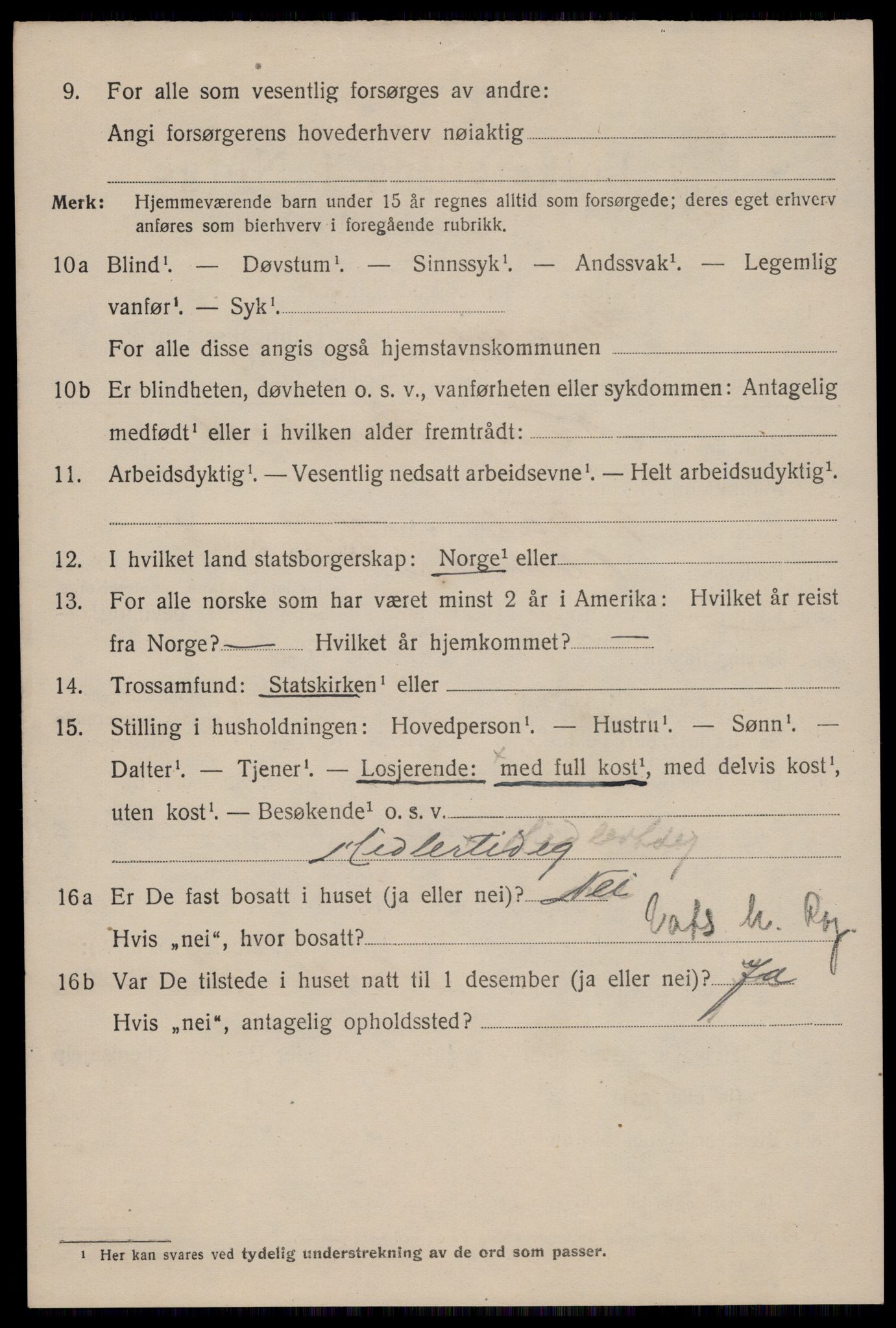 SAST, 1920 census for Stavanger, 1920, p. 68157